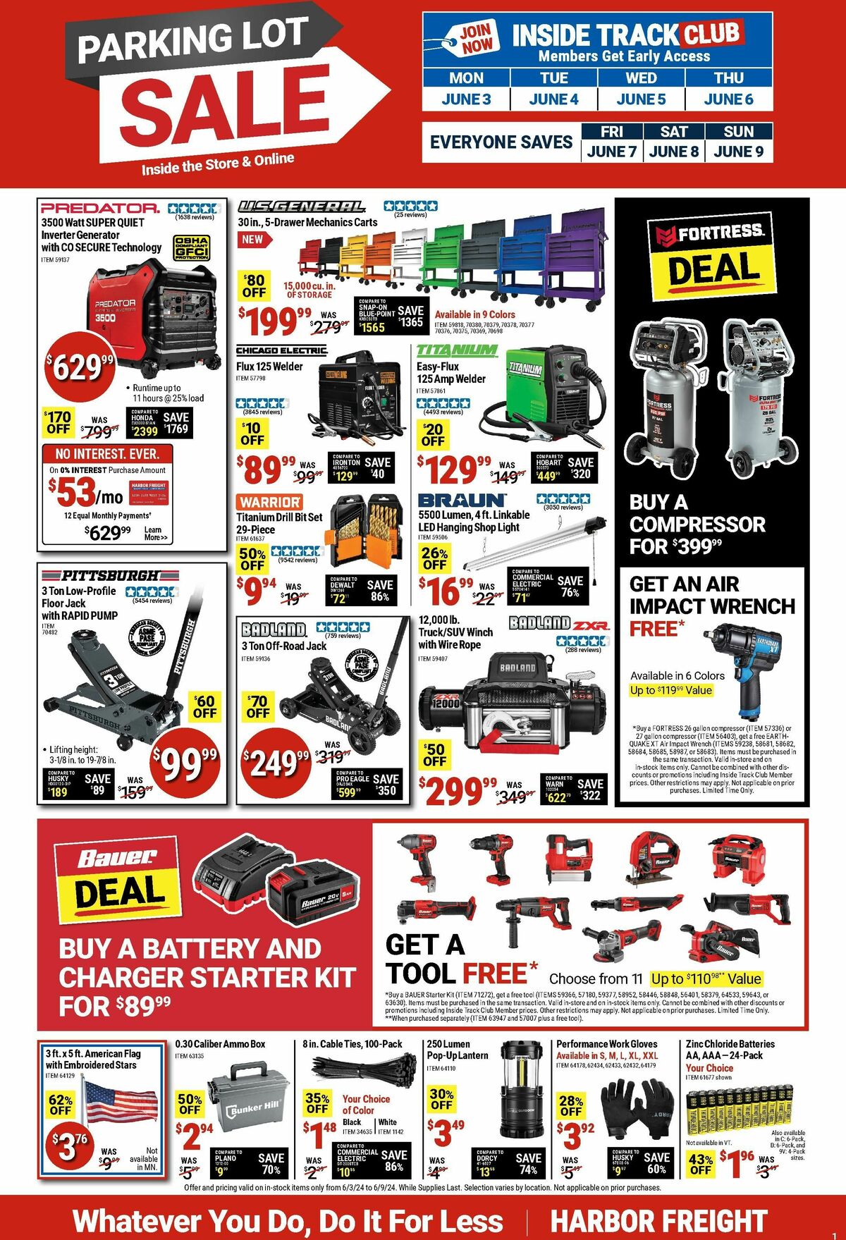 Harbor Freight Tools Weekly Ad from June 3