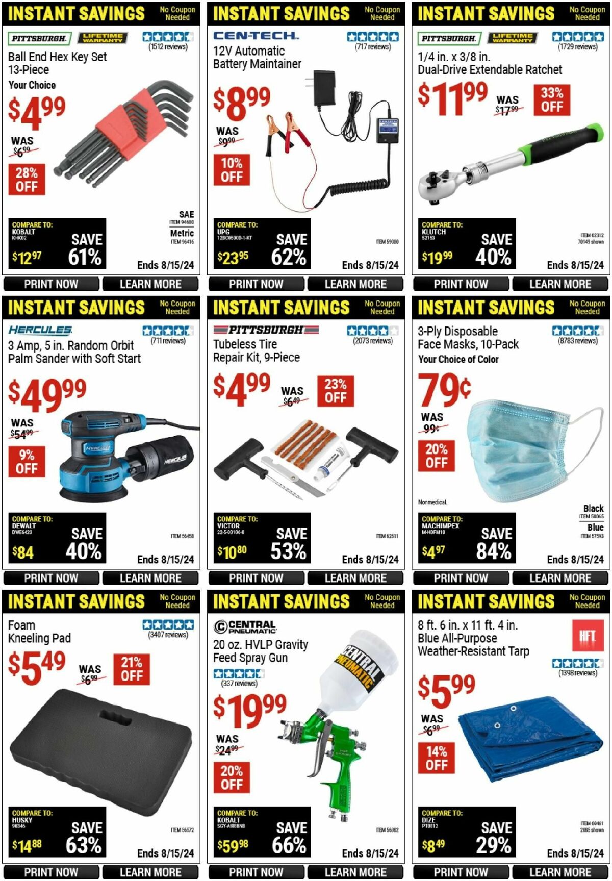 Harbor Freight Tools Instant Savings Weekly Ad from June 23