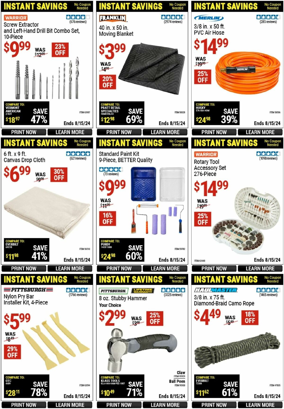 Harbor Freight Tools Instant Savings Weekly Ad from June 23