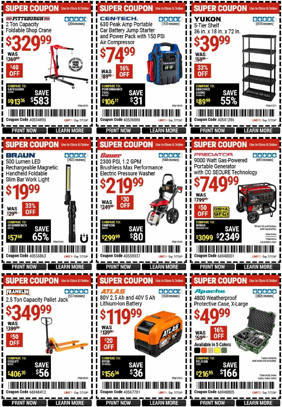 Harbor Freight Tools Weekly Ad from June 24