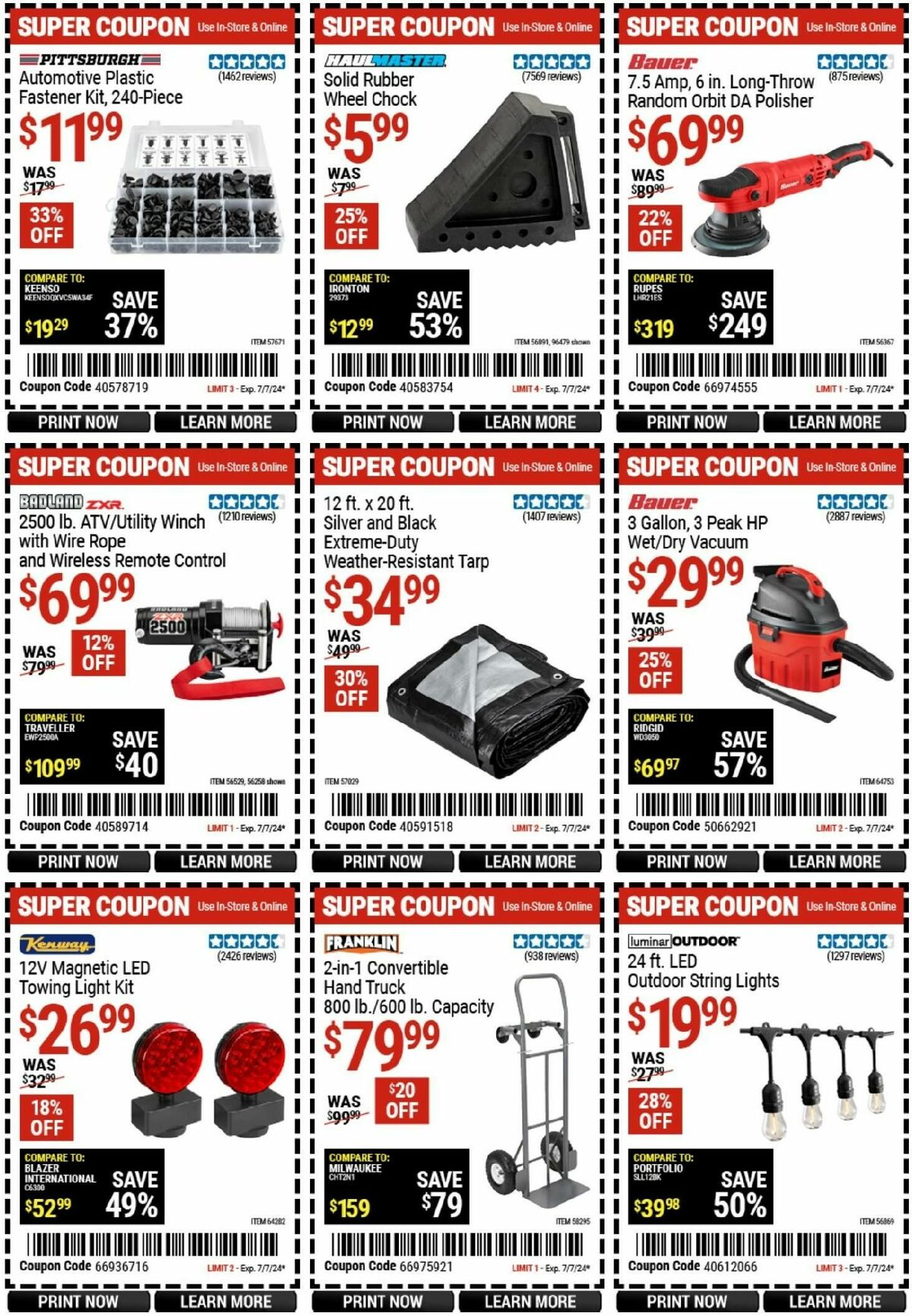 Harbor Freight Tools Weekly Ad from June 24