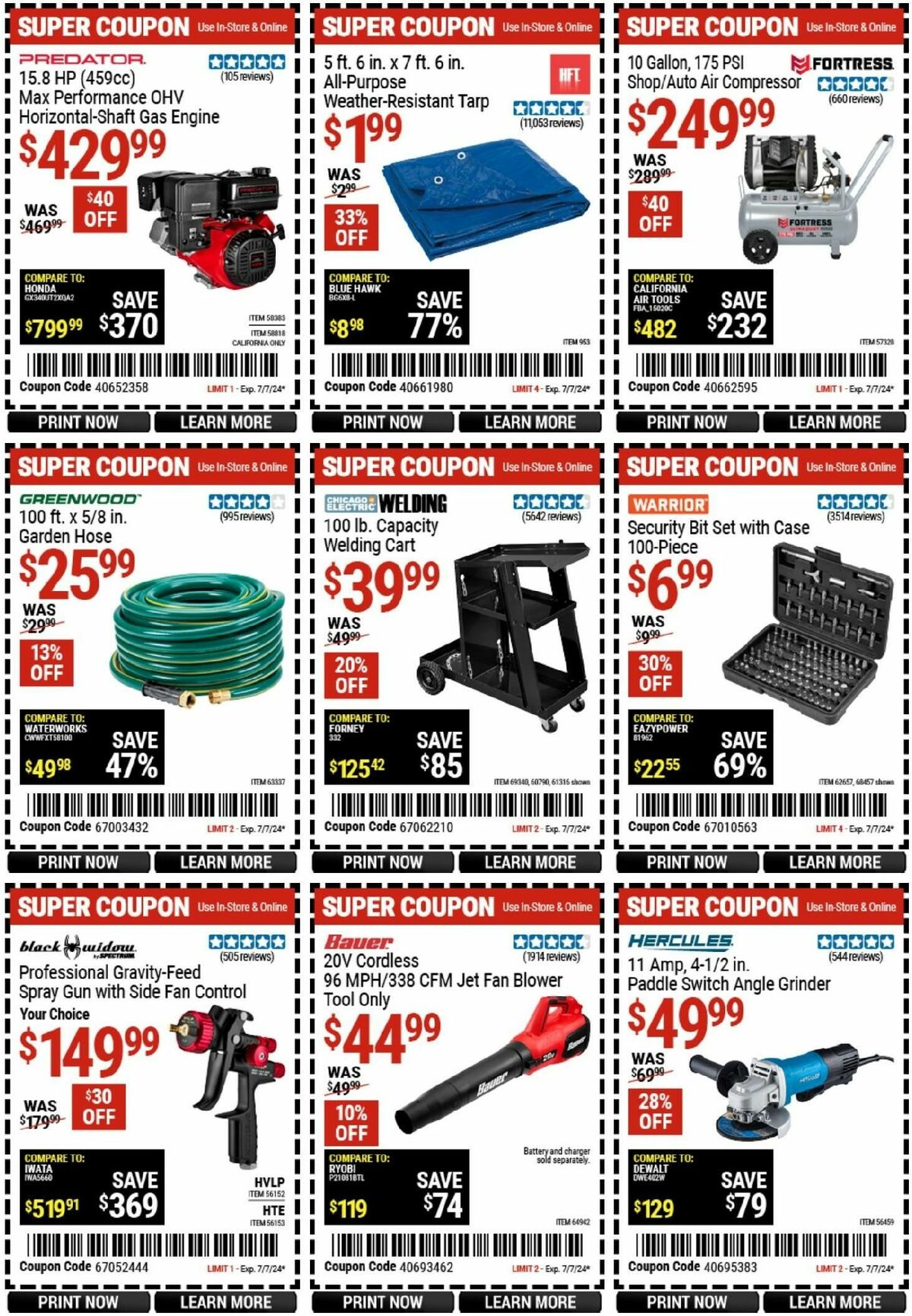 Harbor Freight Tools Weekly Ad from June 24