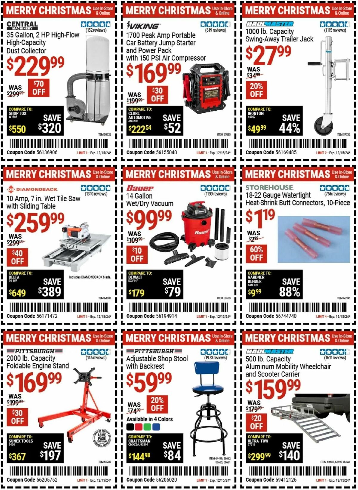 Harbor Freight Tools Weekly Ad from November 29