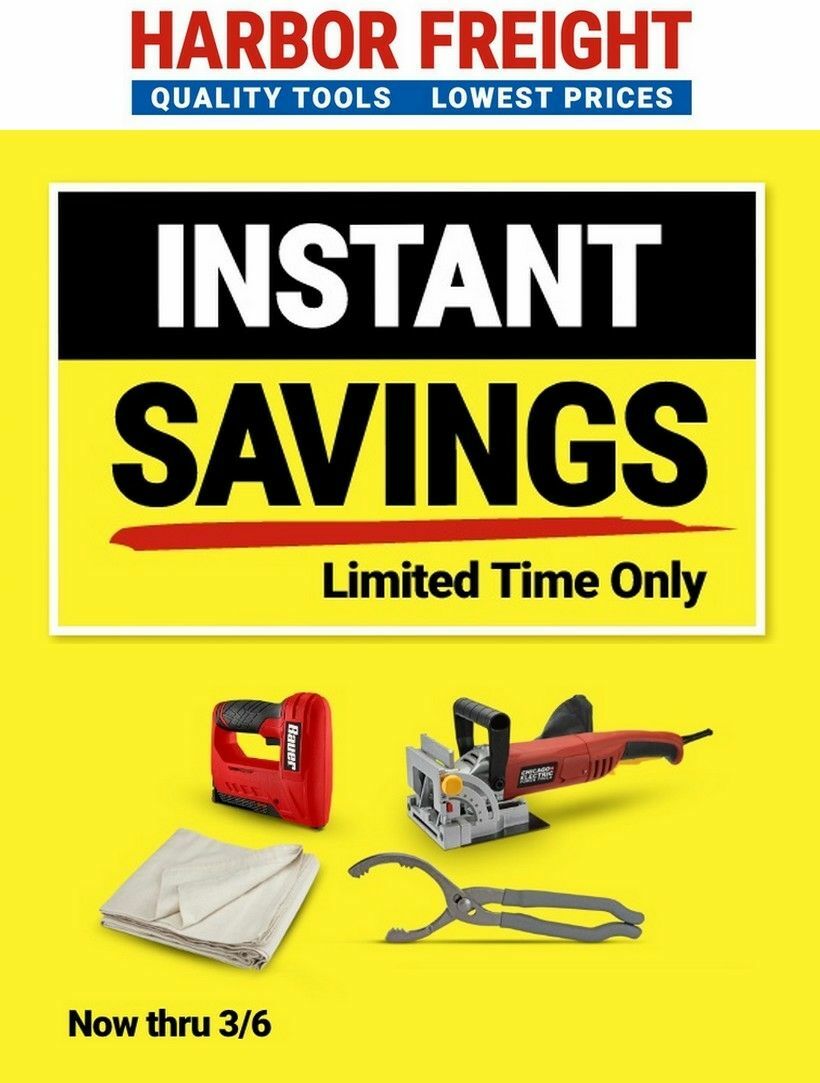Harbor Freight Tools Instant Savings Weekly Ad from January 10