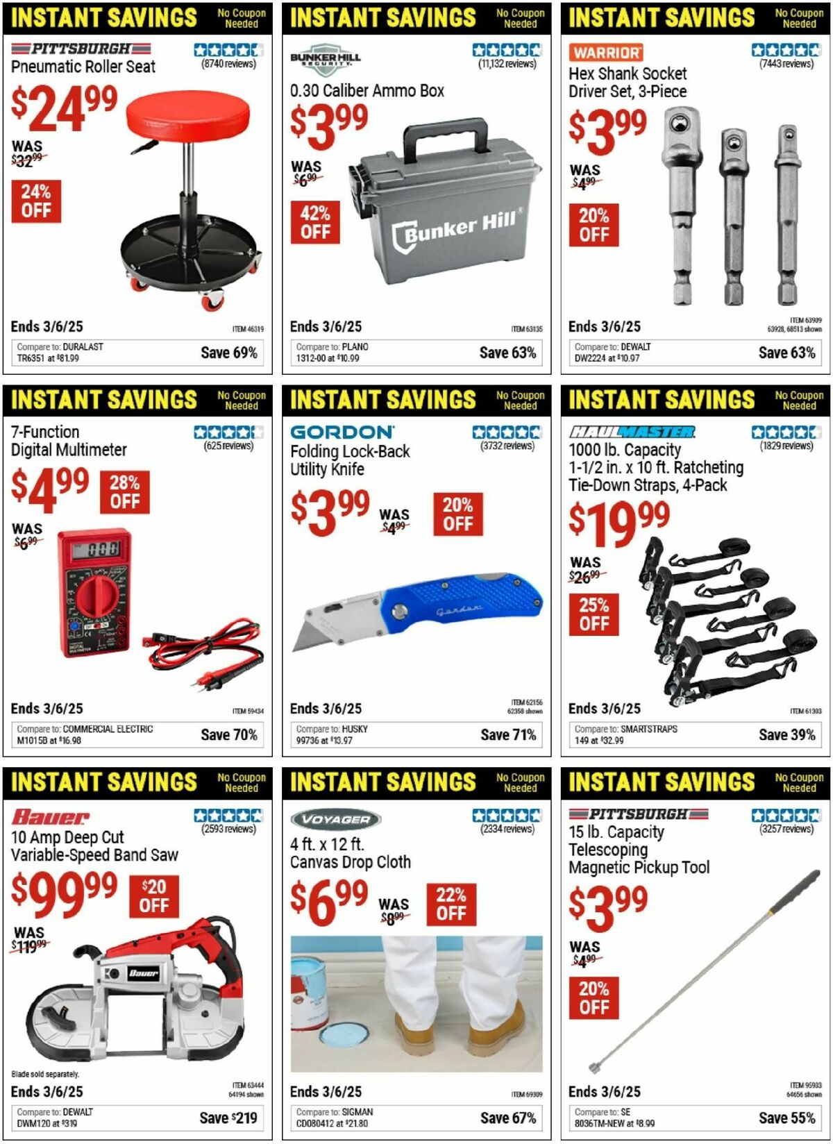 Harbor Freight Tools Instant Savings Weekly Ad from January 10
