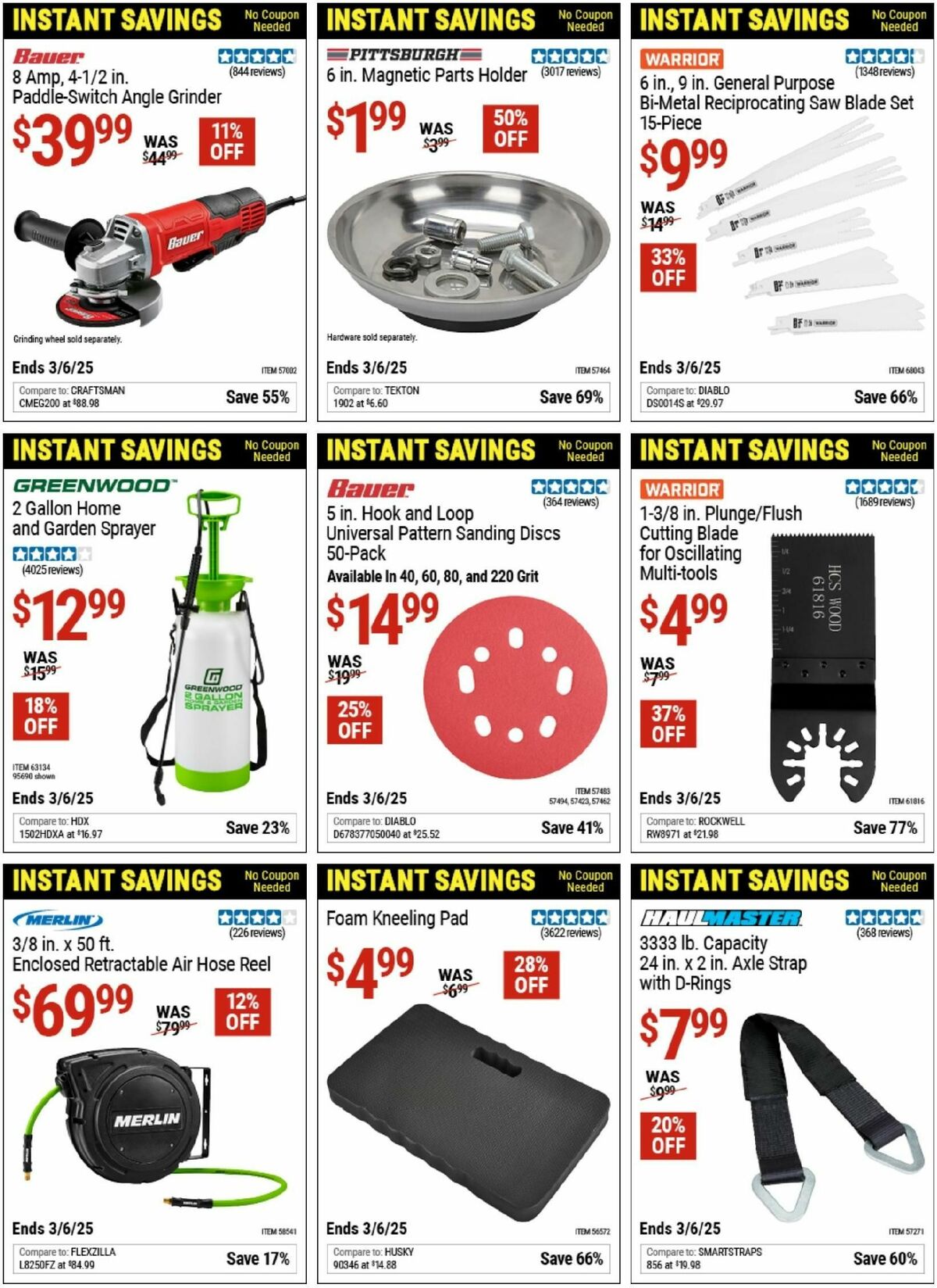Harbor Freight Tools Instant Savings Weekly Ad from January 10