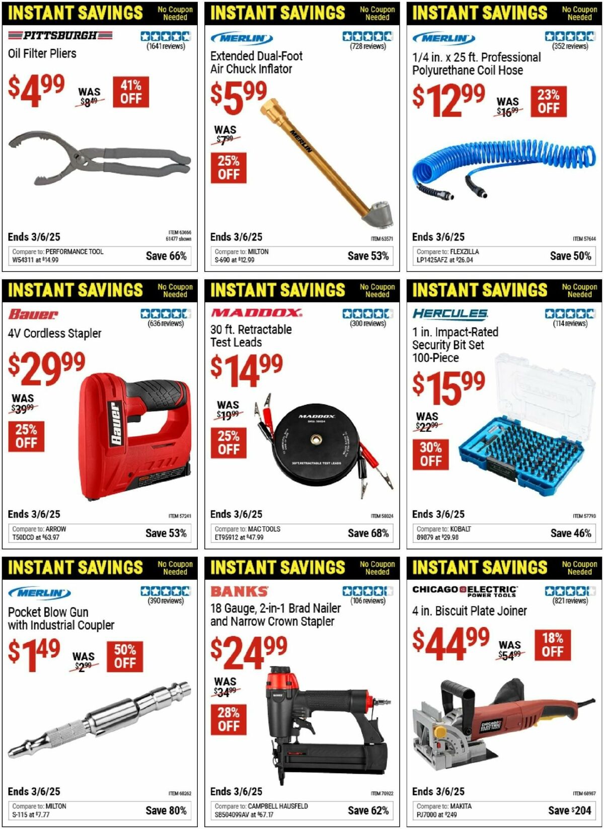 Harbor Freight Tools Instant Savings Weekly Ad from January 10
