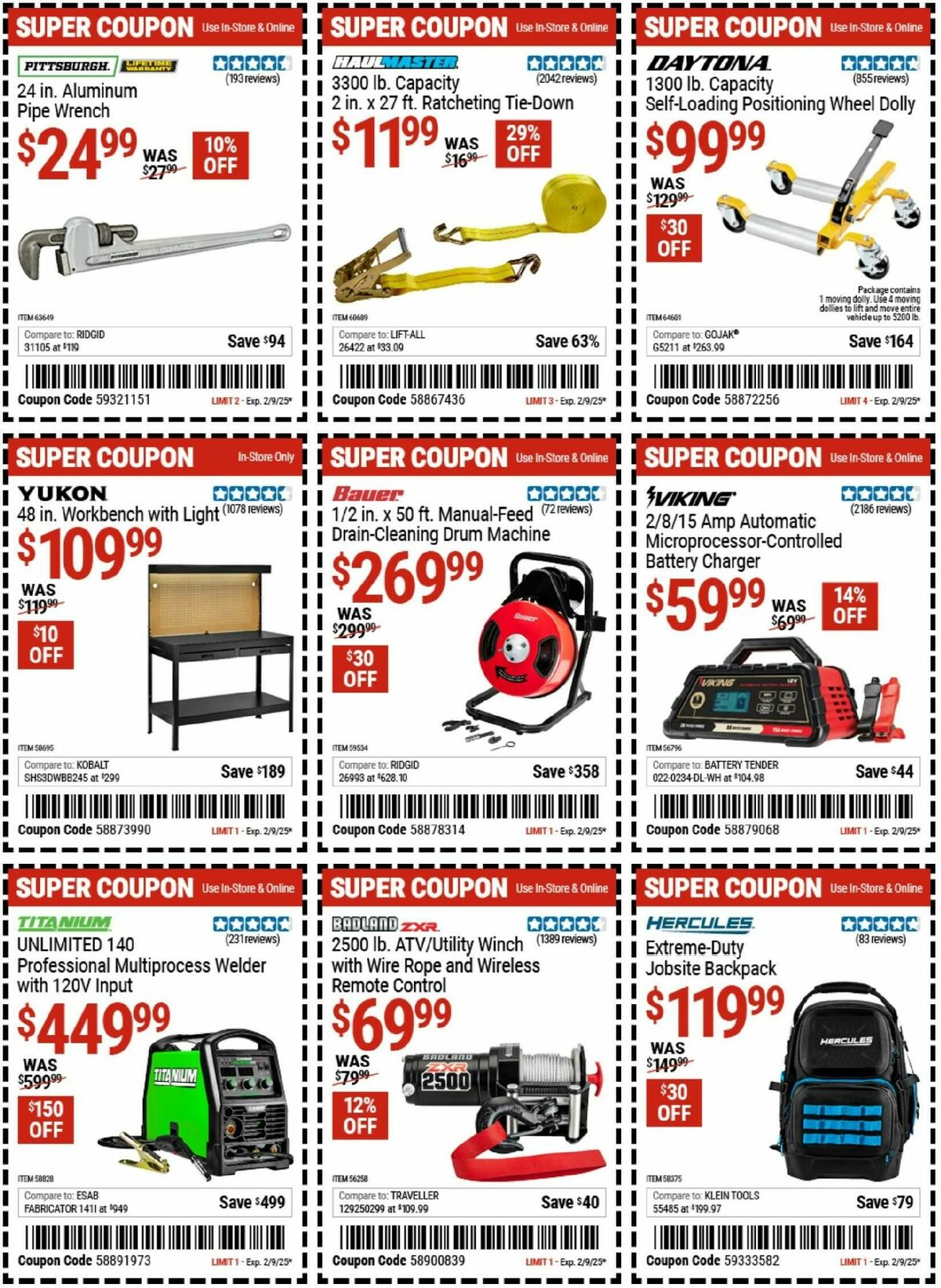 Harbor Freight Tools Weekly Ad from January 27