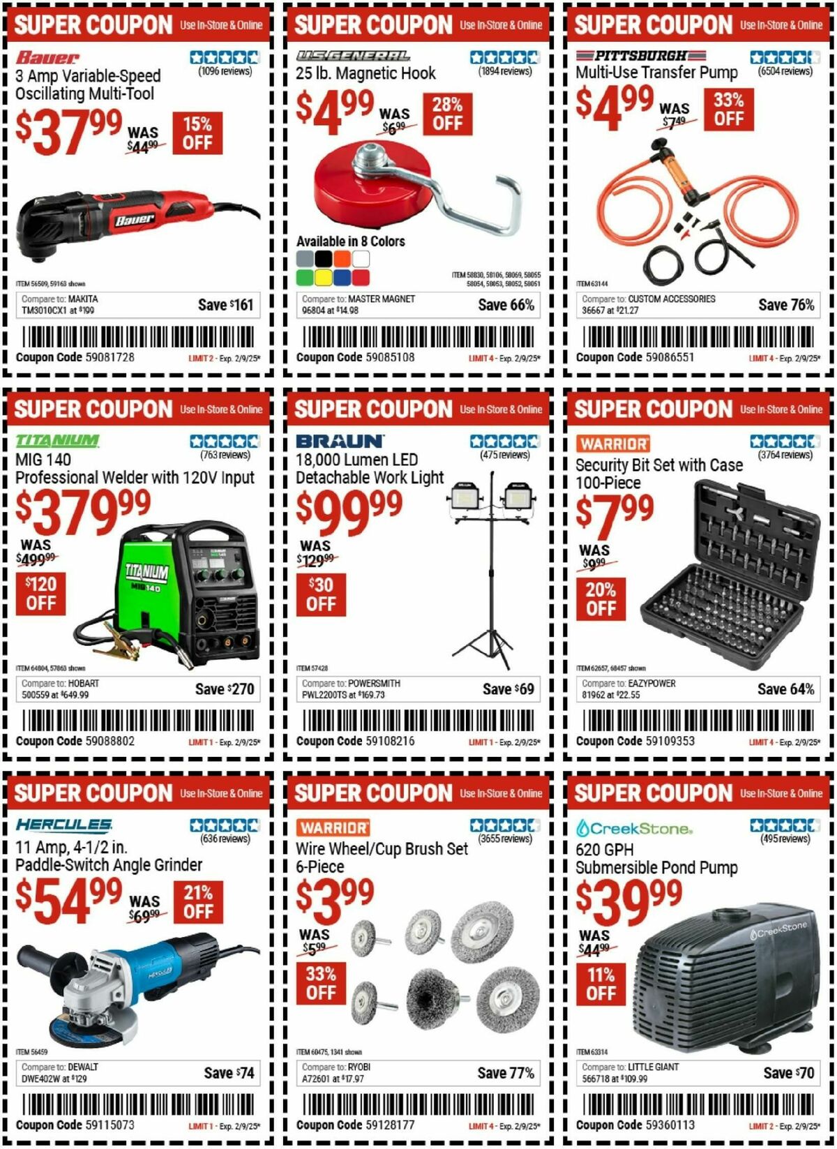 Harbor Freight Tools Weekly Ad from January 27