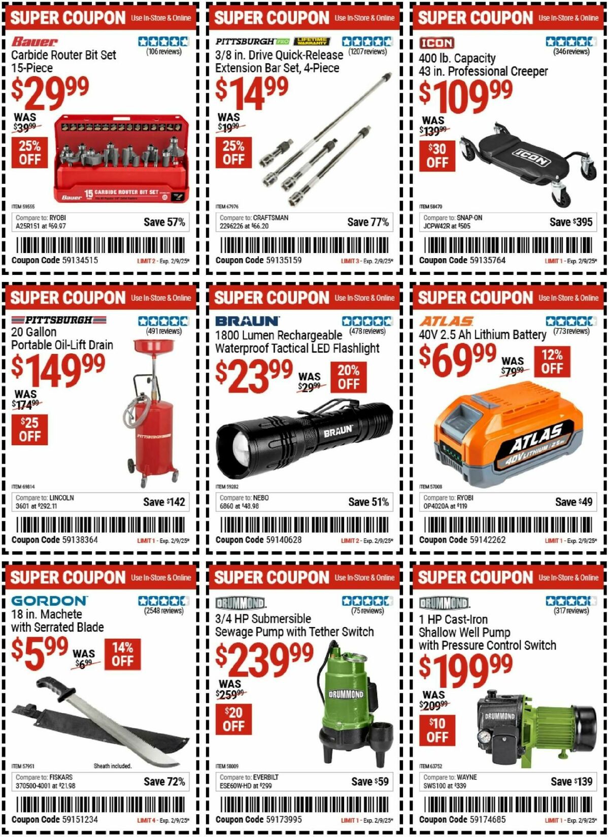 Harbor Freight Tools Weekly Ad from January 27