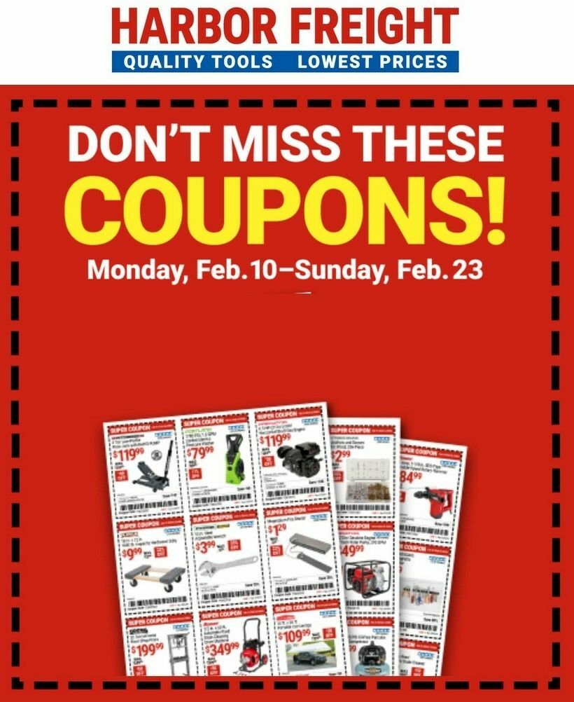 Harbor Freight Tools Weekly Ad from February 10
