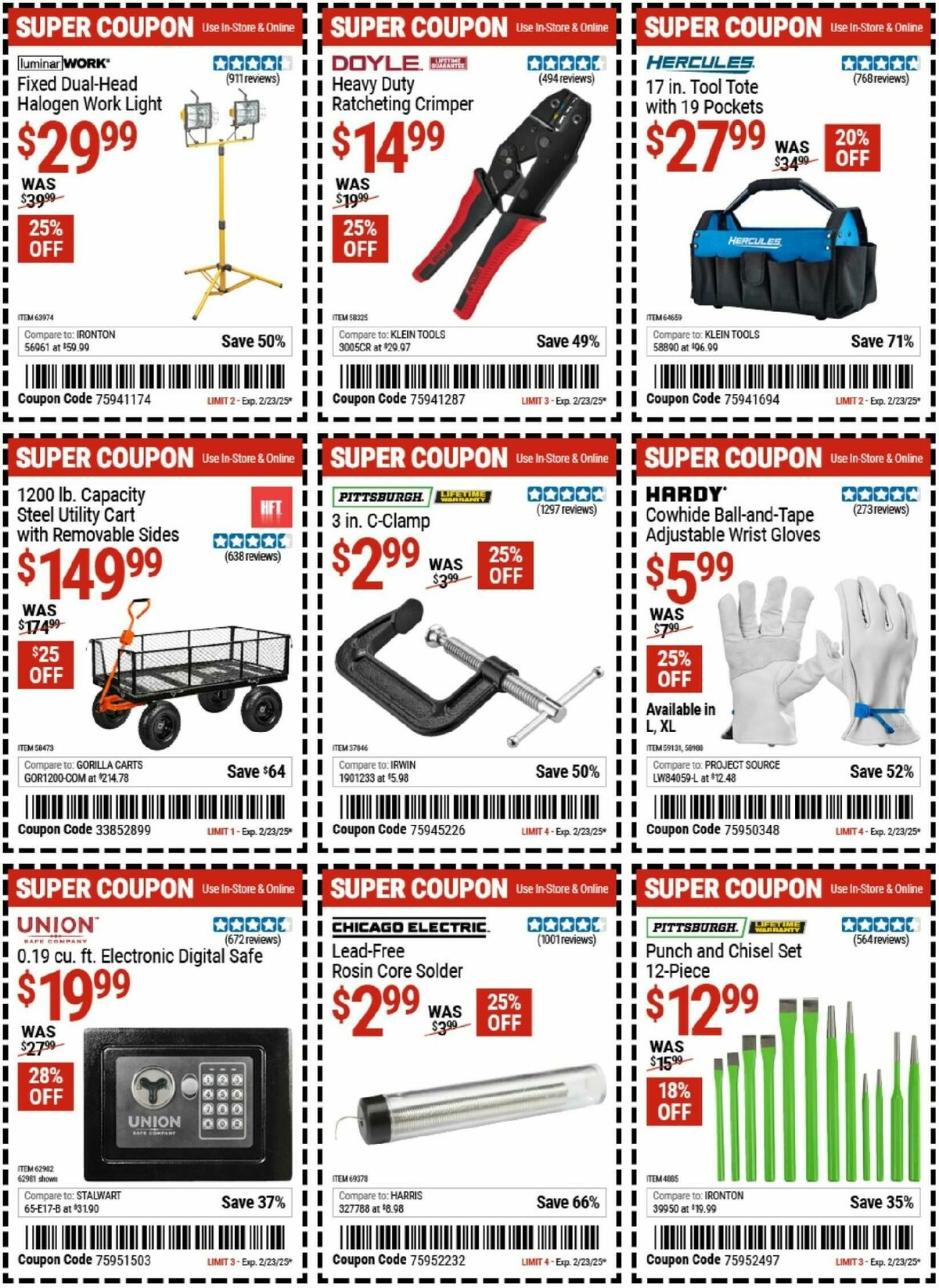 Harbor Freight Tools Weekly Ad from February 10