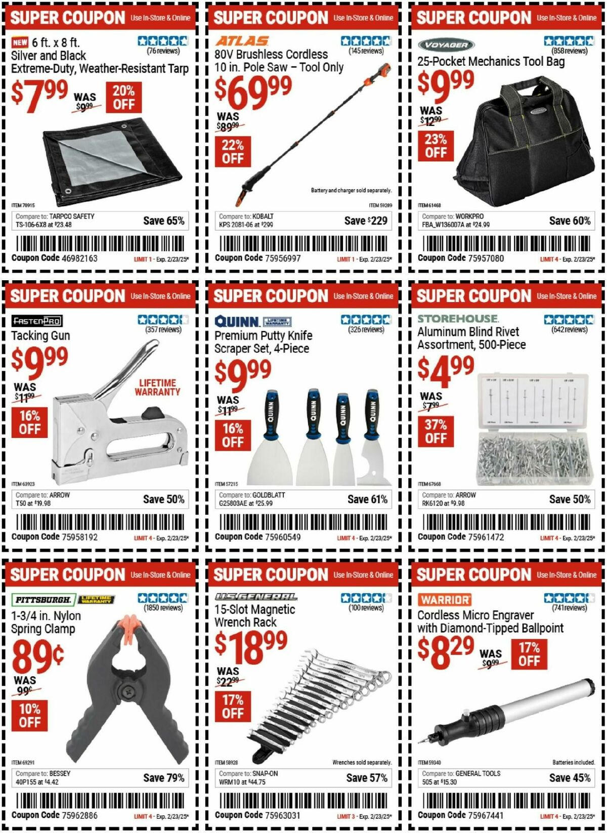 Harbor Freight Tools Weekly Ad from February 10