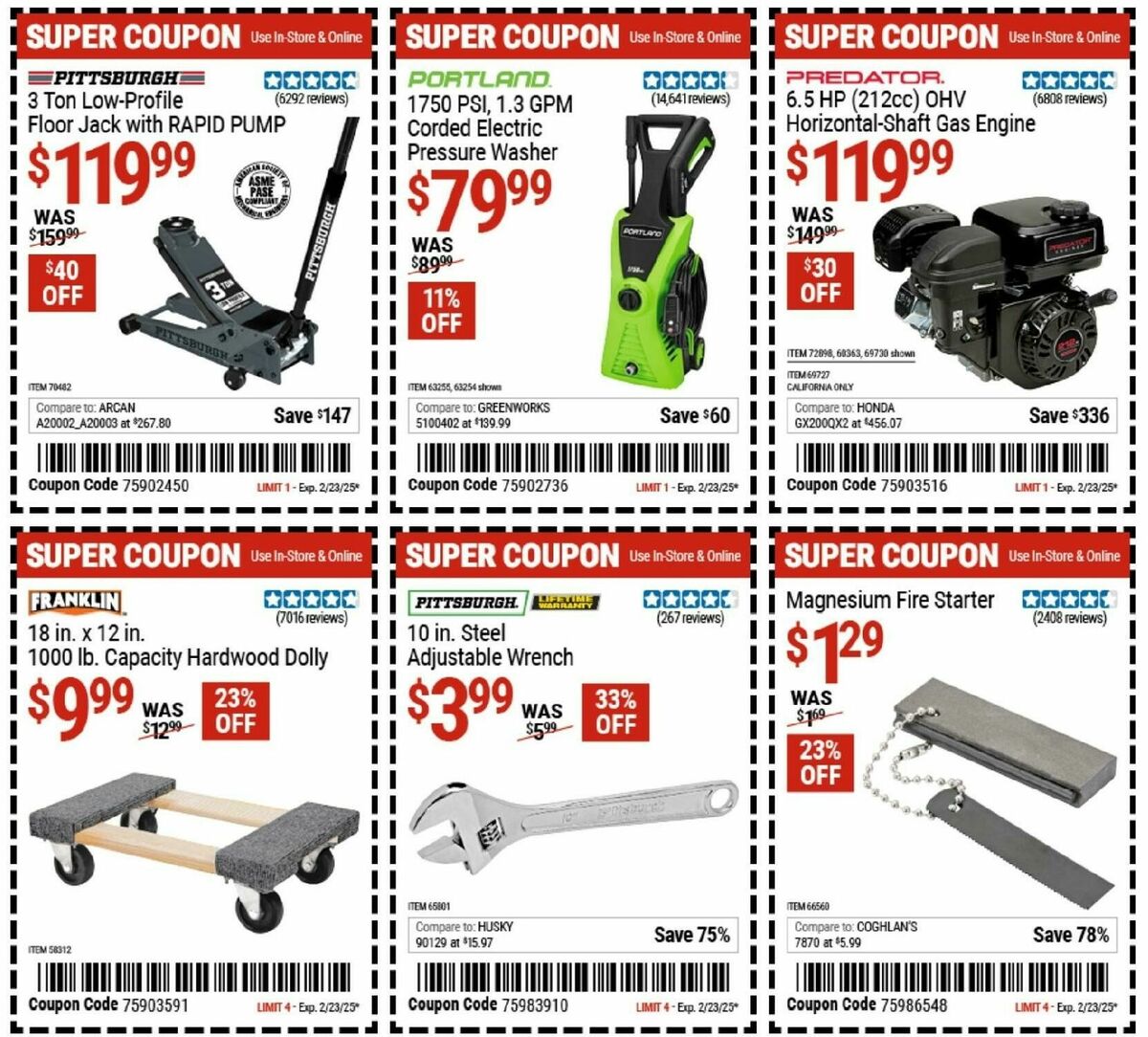 Harbor Freight Tools Weekly Ad from February 10