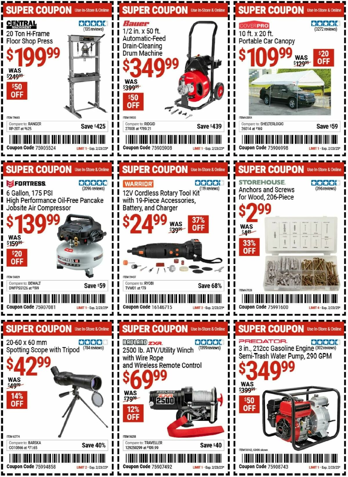 Harbor Freight Tools Weekly Ad from February 10