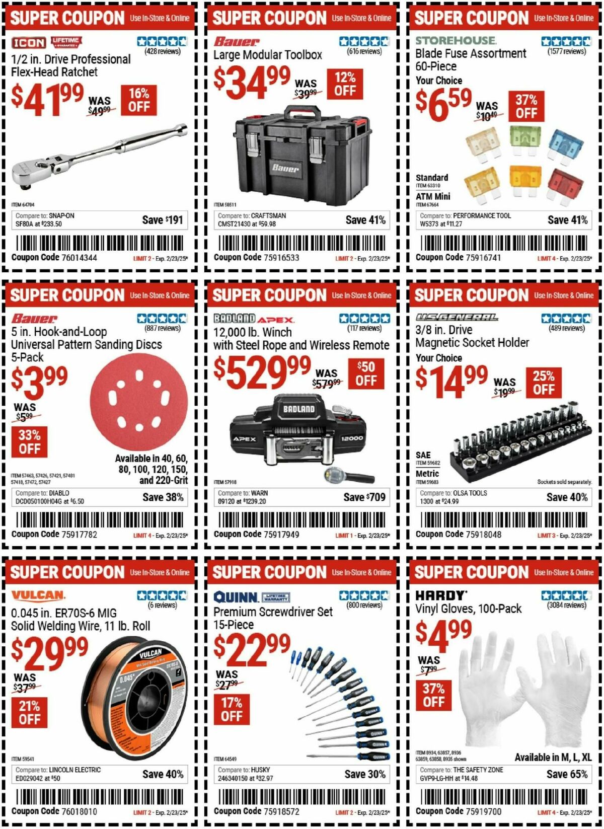 Harbor Freight Tools Weekly Ad from February 10