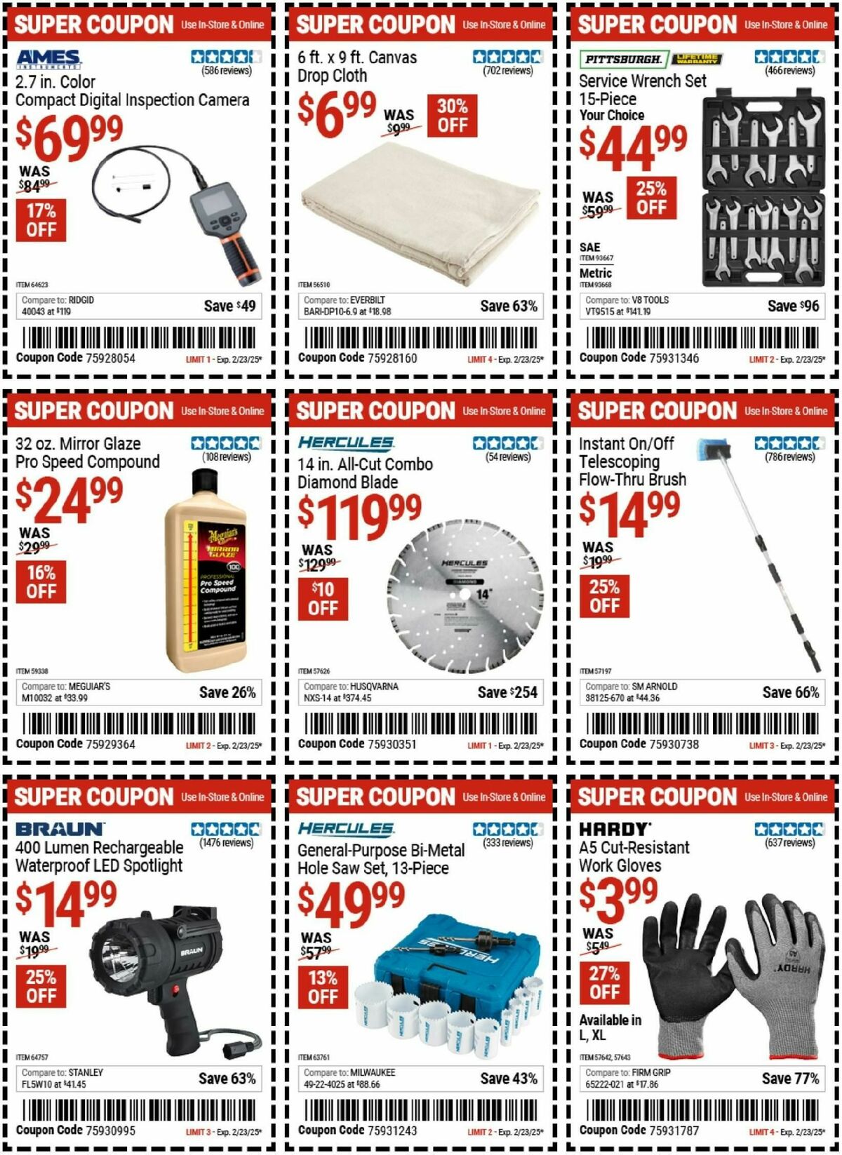 Harbor Freight Tools Weekly Ad from February 10