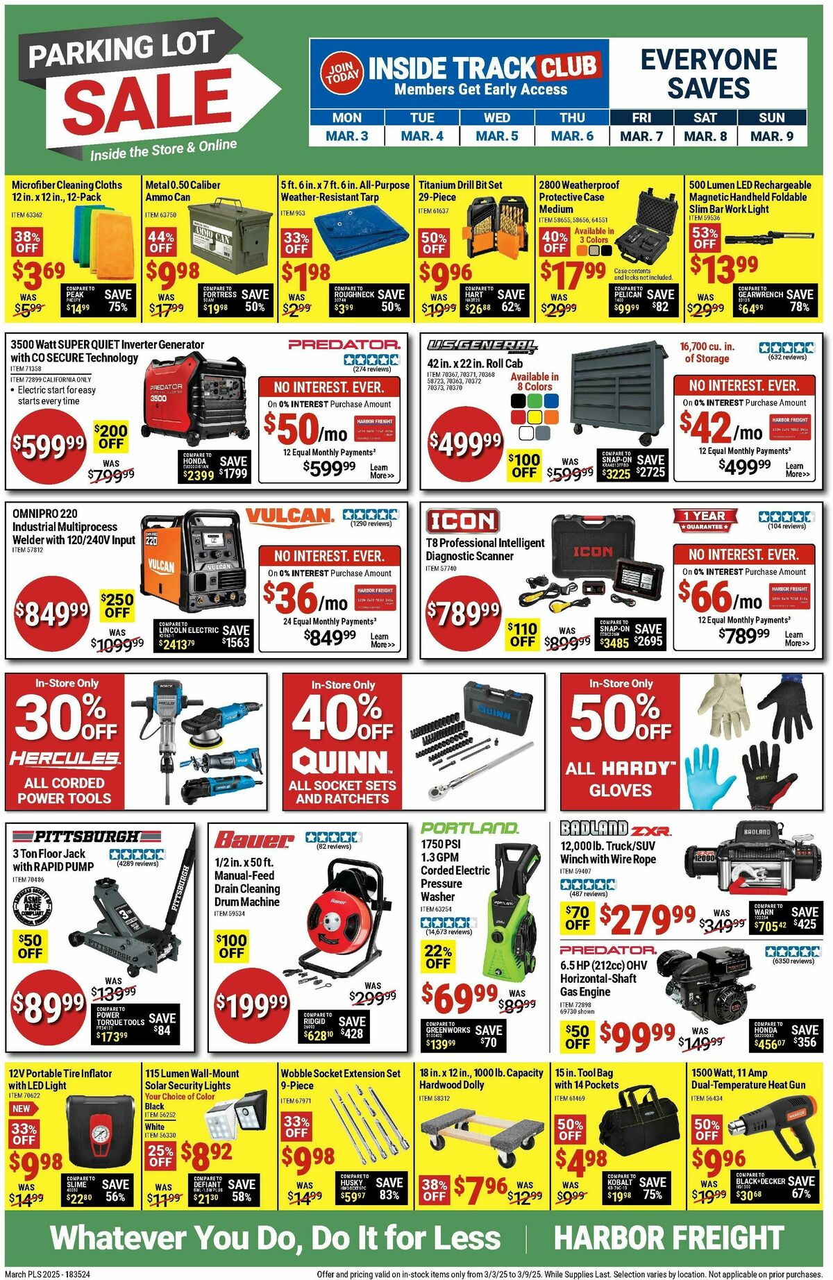 Harbor Freight Tools Weekly Ad from March 3
