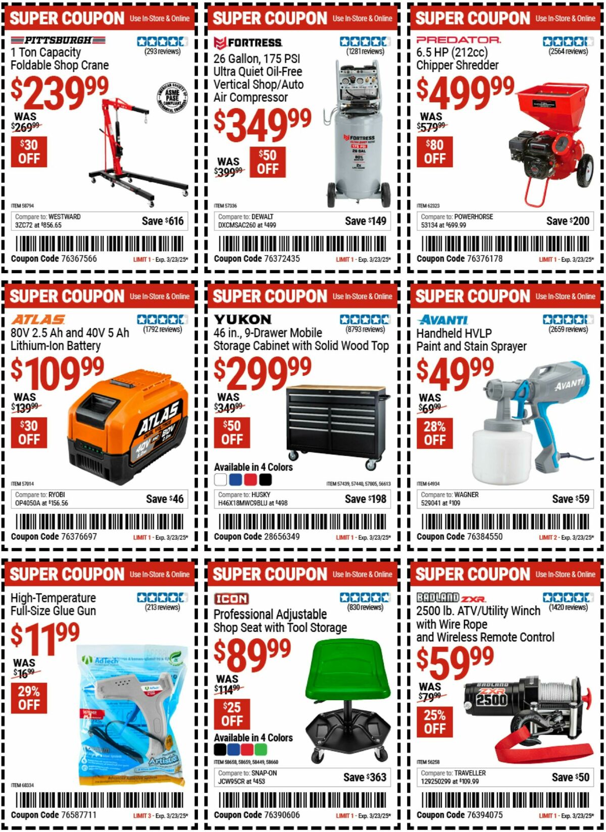 Harbor Freight Tools Weekly Ad from March 10