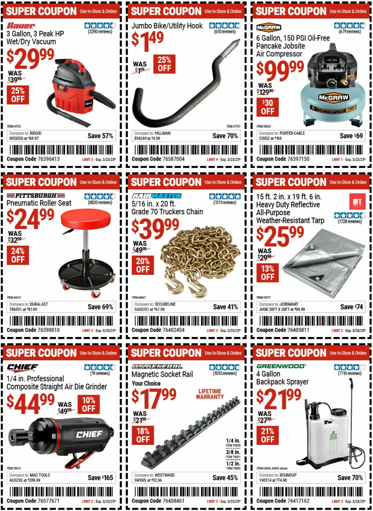 Harbor Freight Tools Weekly Ad from March 10
