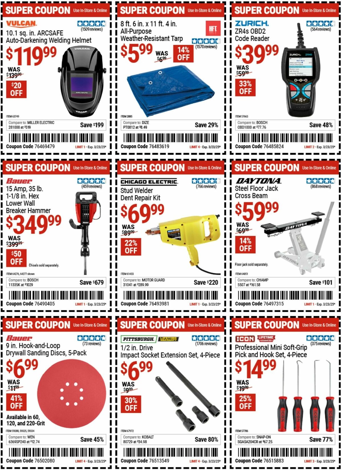 Harbor Freight Tools Weekly Ad from March 10