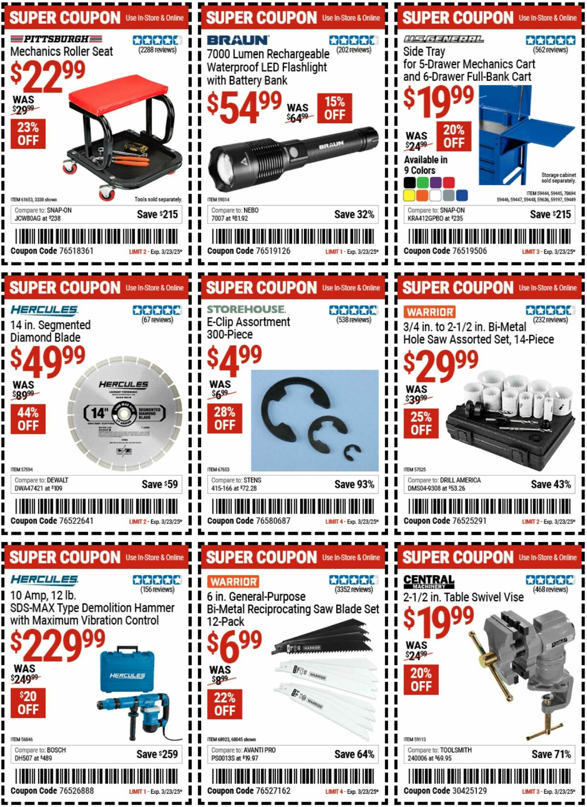 Harbor Freight Tools Weekly Ad from March 10