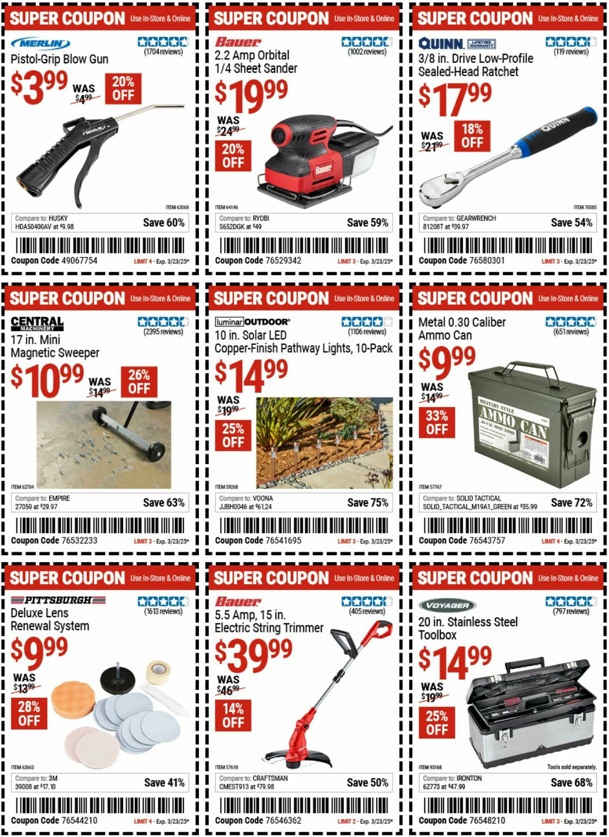 Harbor Freight Tools Weekly Ad from March 10