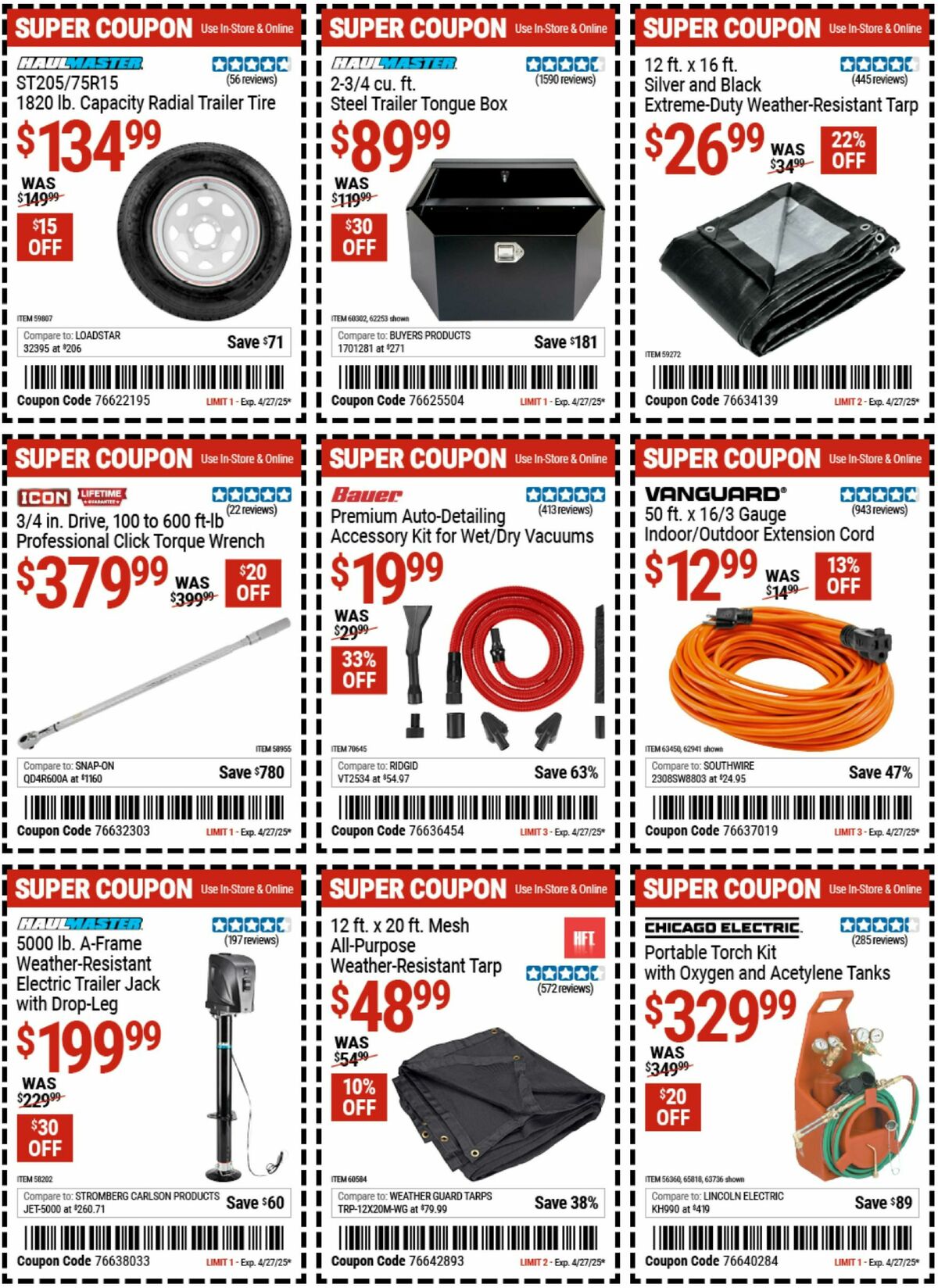Harbor Freight Tools Weekly Ad from April 15