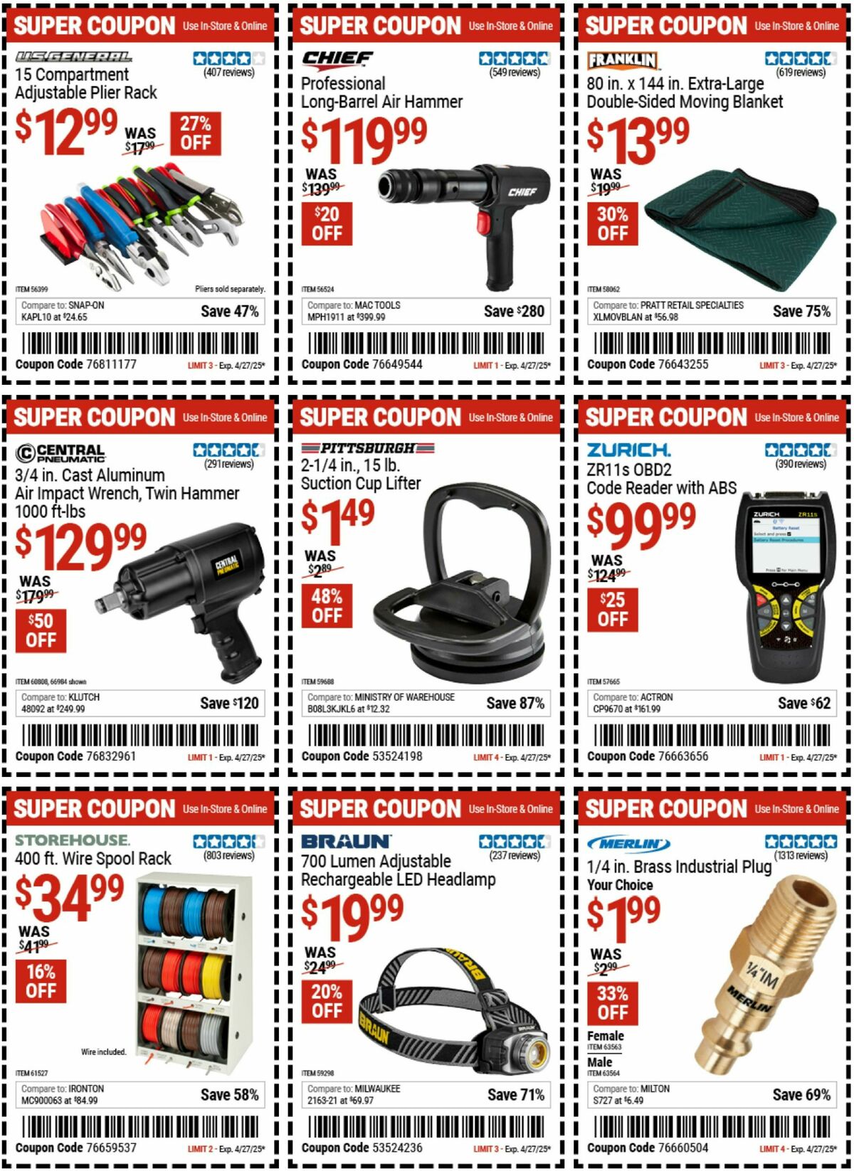 Harbor Freight Tools Weekly Ad from April 15