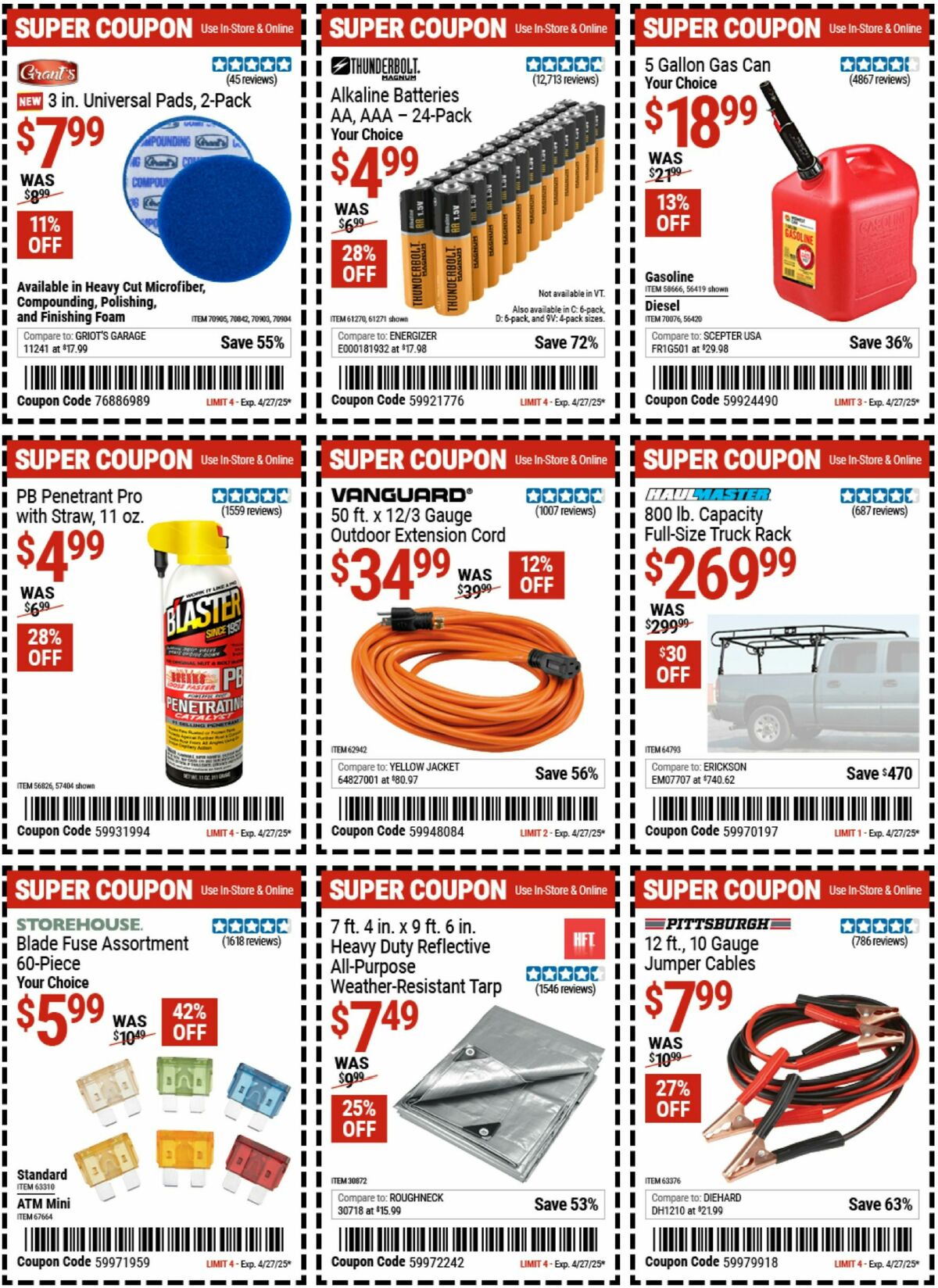 Harbor Freight Tools Weekly Ad from April 15