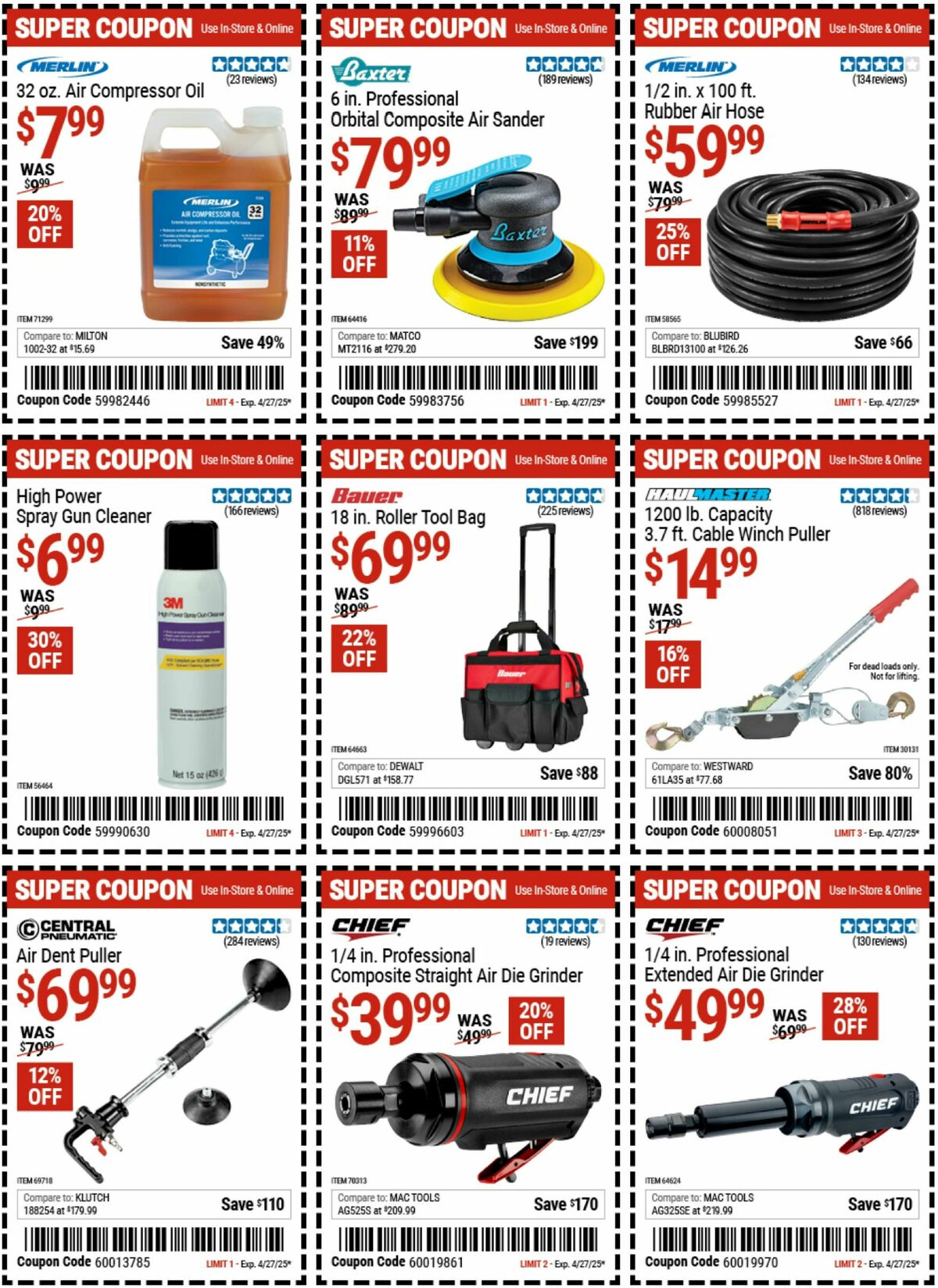 Harbor Freight Tools Weekly Ad from April 15