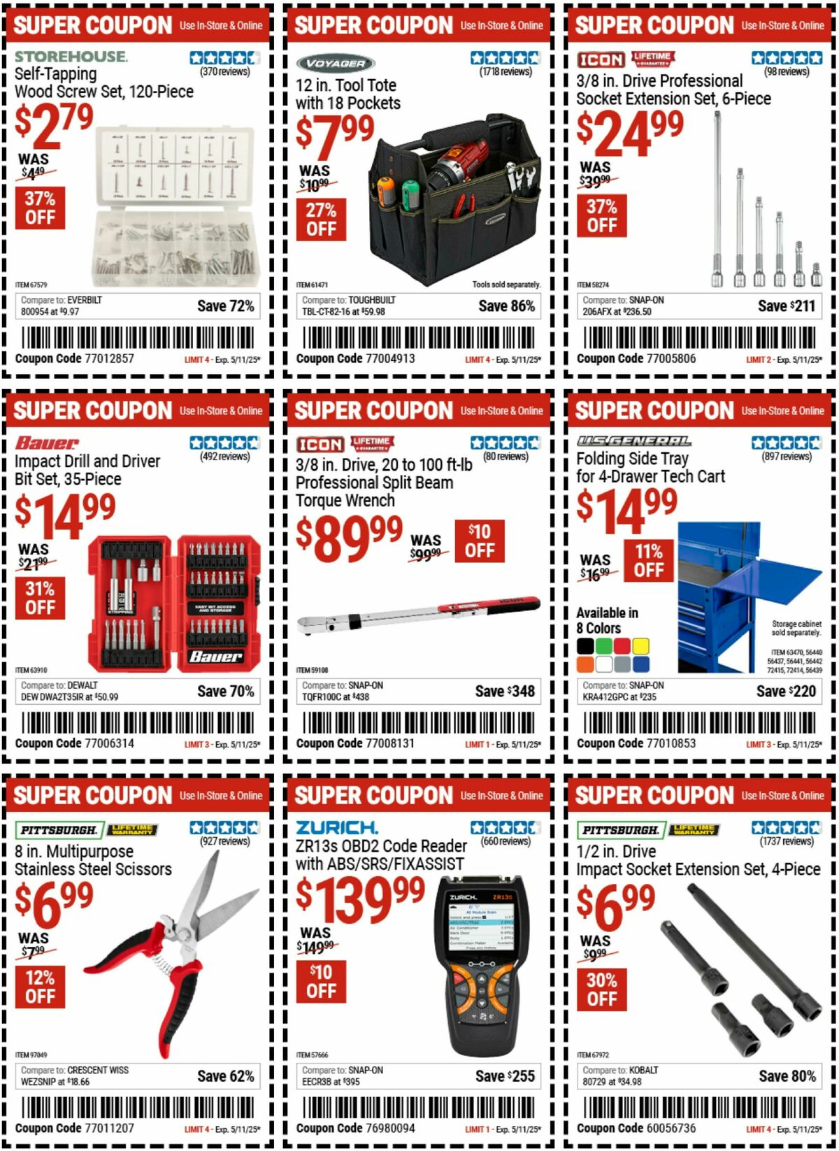 Harbor Freight Tools Weekly Ad from April 28