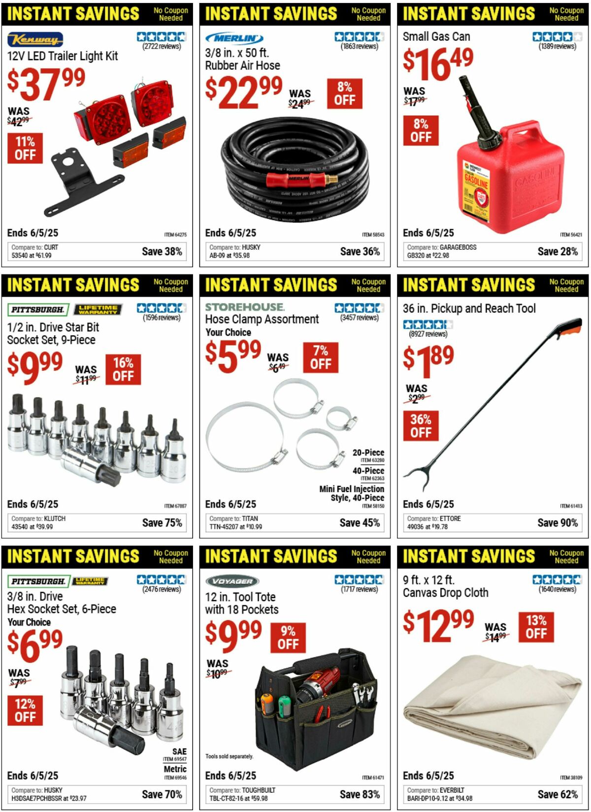 Harbor Freight Tools Instant Savings Weekly Ad from April 28