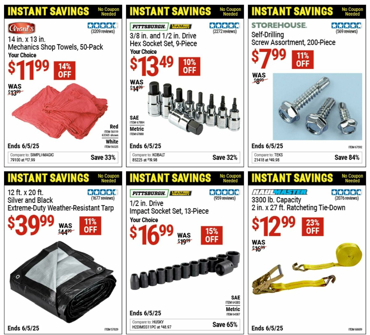 Harbor Freight Tools Instant Savings Weekly Ad from April 28