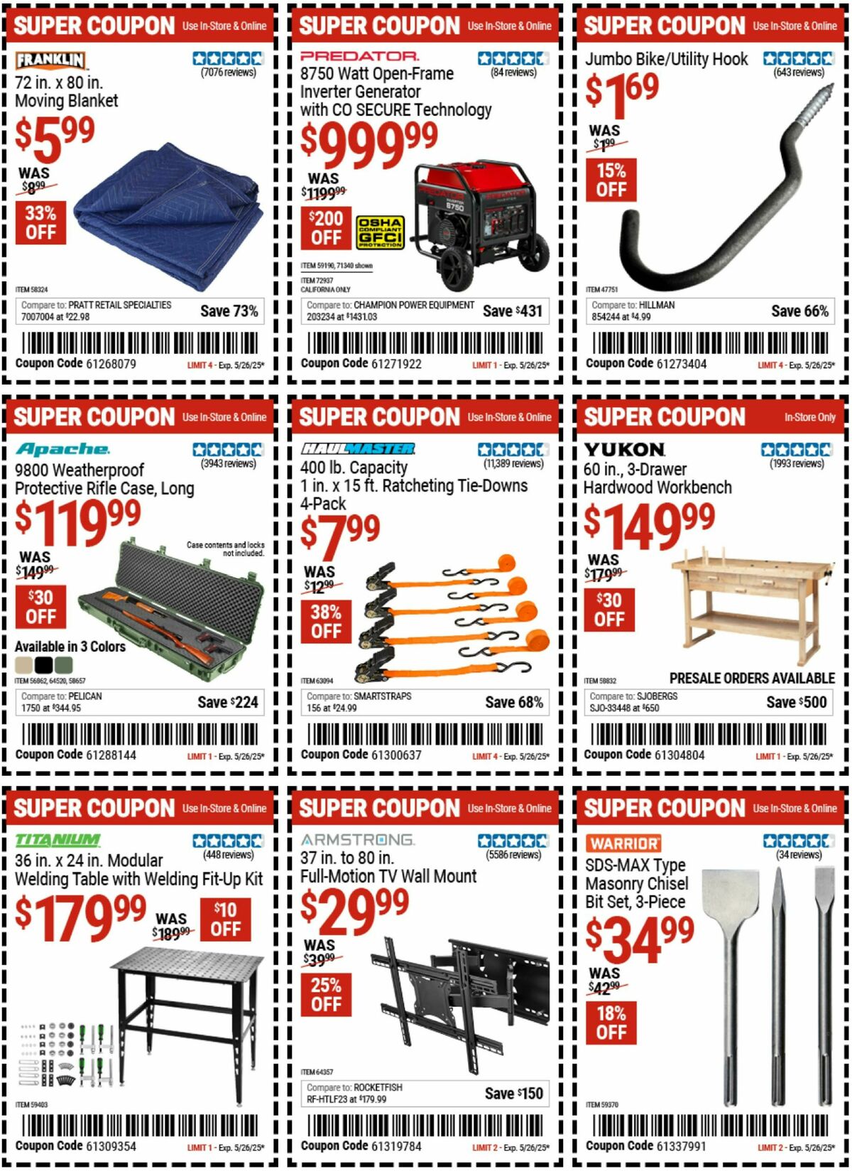 Harbor Freight Tools Weekly Ad from May 12