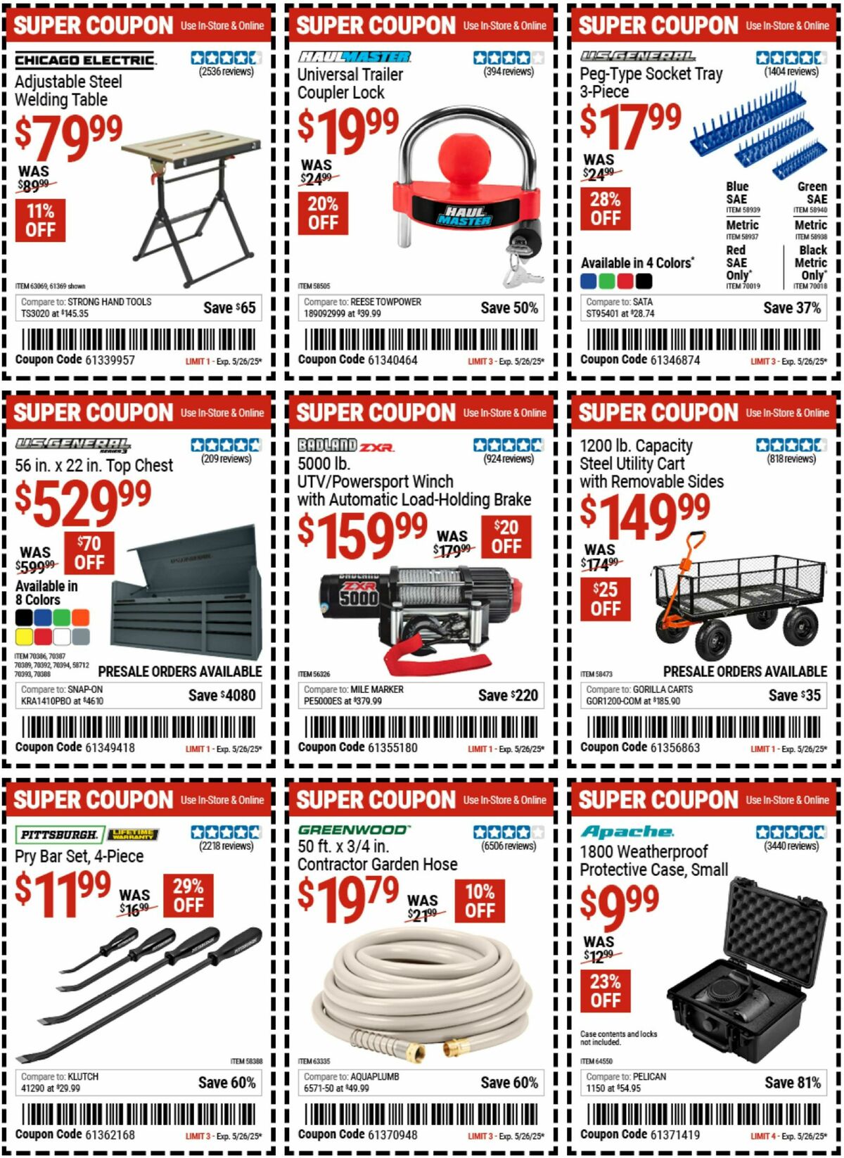 Harbor Freight Tools Weekly Ad from May 12