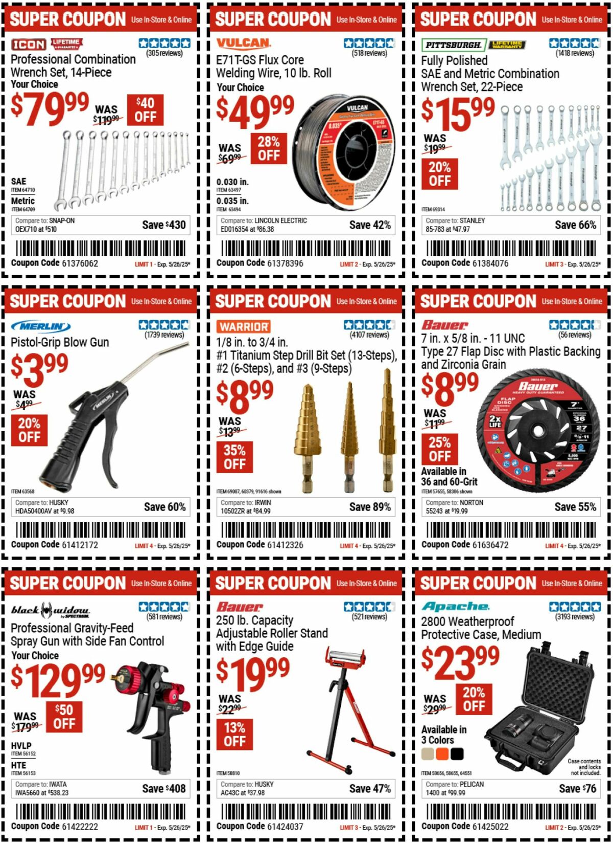 Harbor Freight Tools Weekly Ad from May 12
