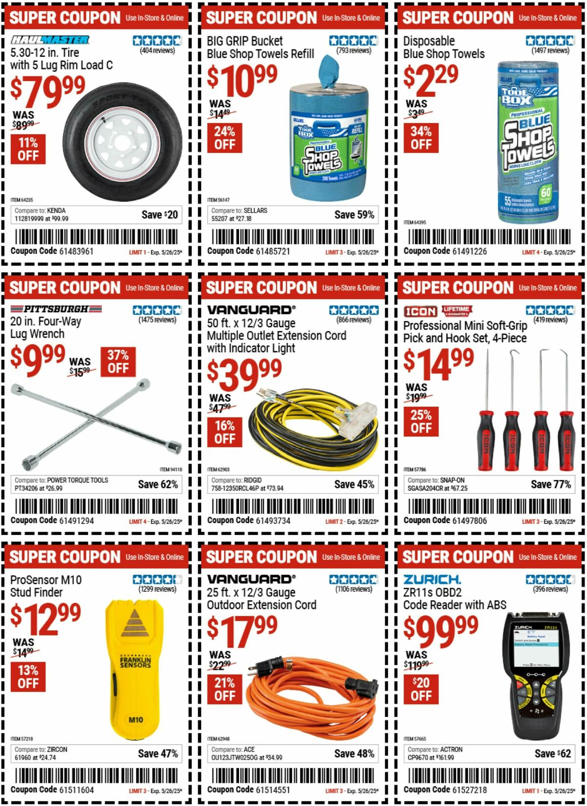 Harbor Freight Tools Weekly Ad from May 12
