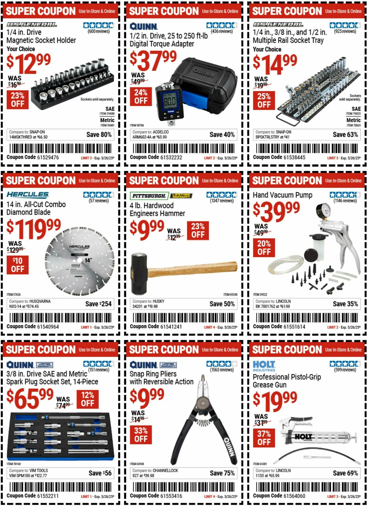 Harbor Freight Tools Weekly Ad from May 12