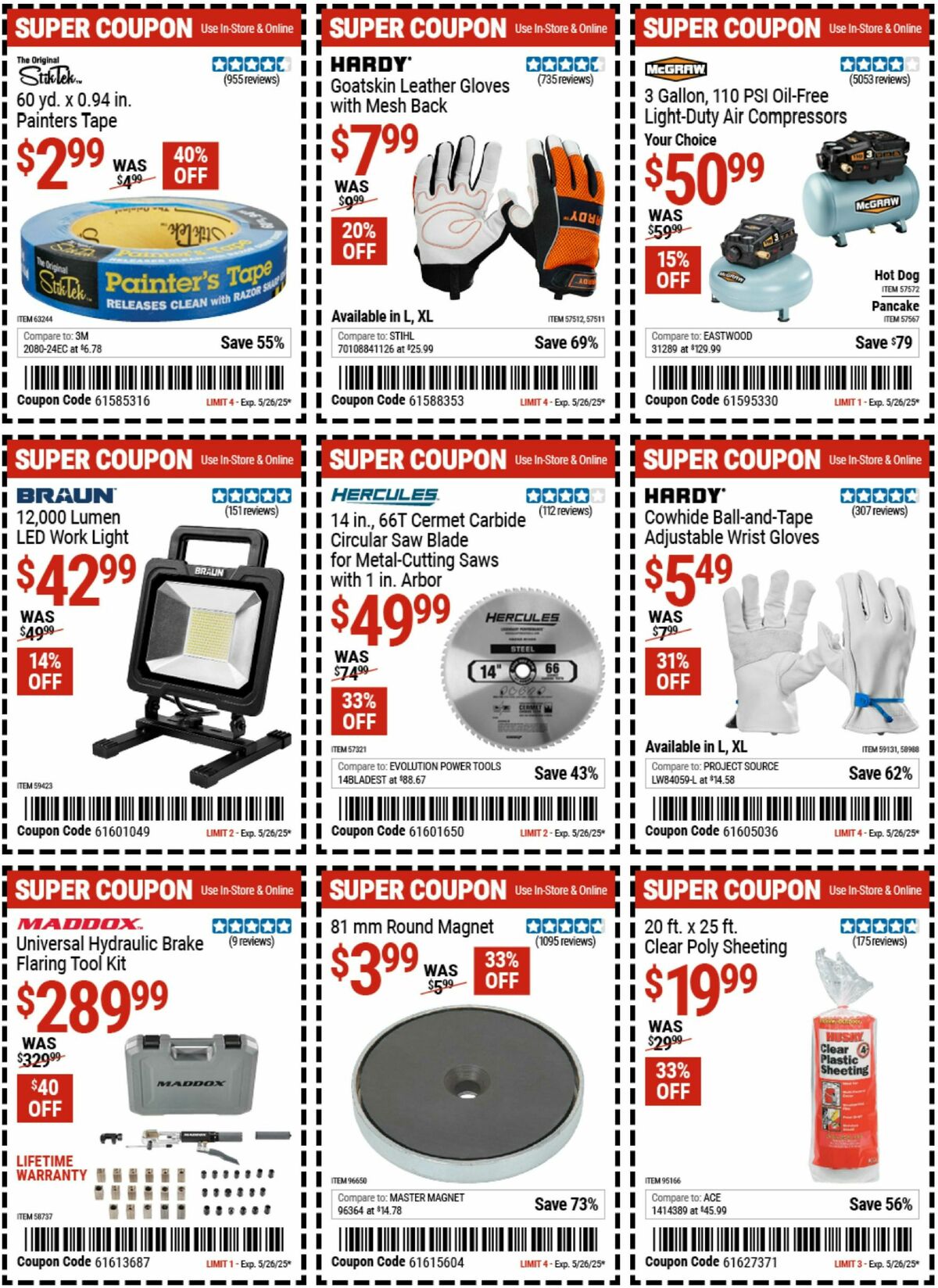 Harbor Freight Tools Weekly Ad from May 12