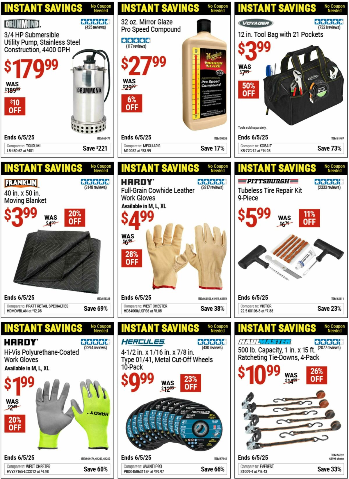 Harbor Freight Tools Instant Savings Weekly Ad from May 12