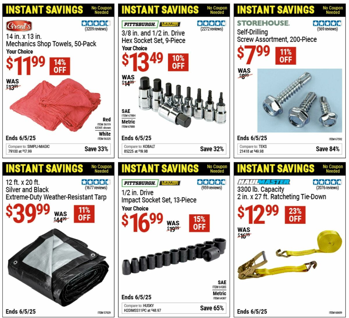 Harbor Freight Tools Instant Savings Weekly Ad from May 12