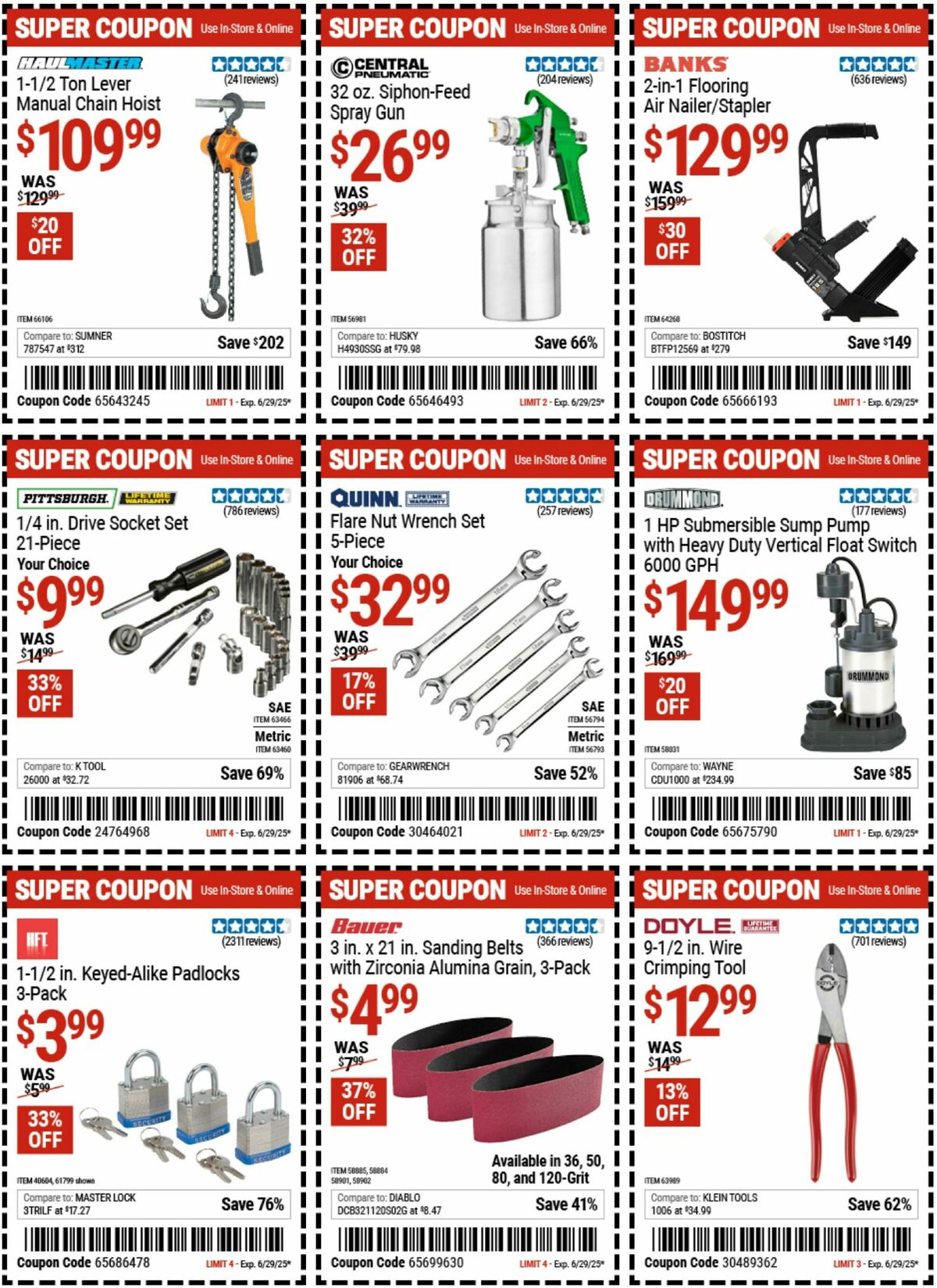 Harbor Freight Tools Weekly Ad from June 16