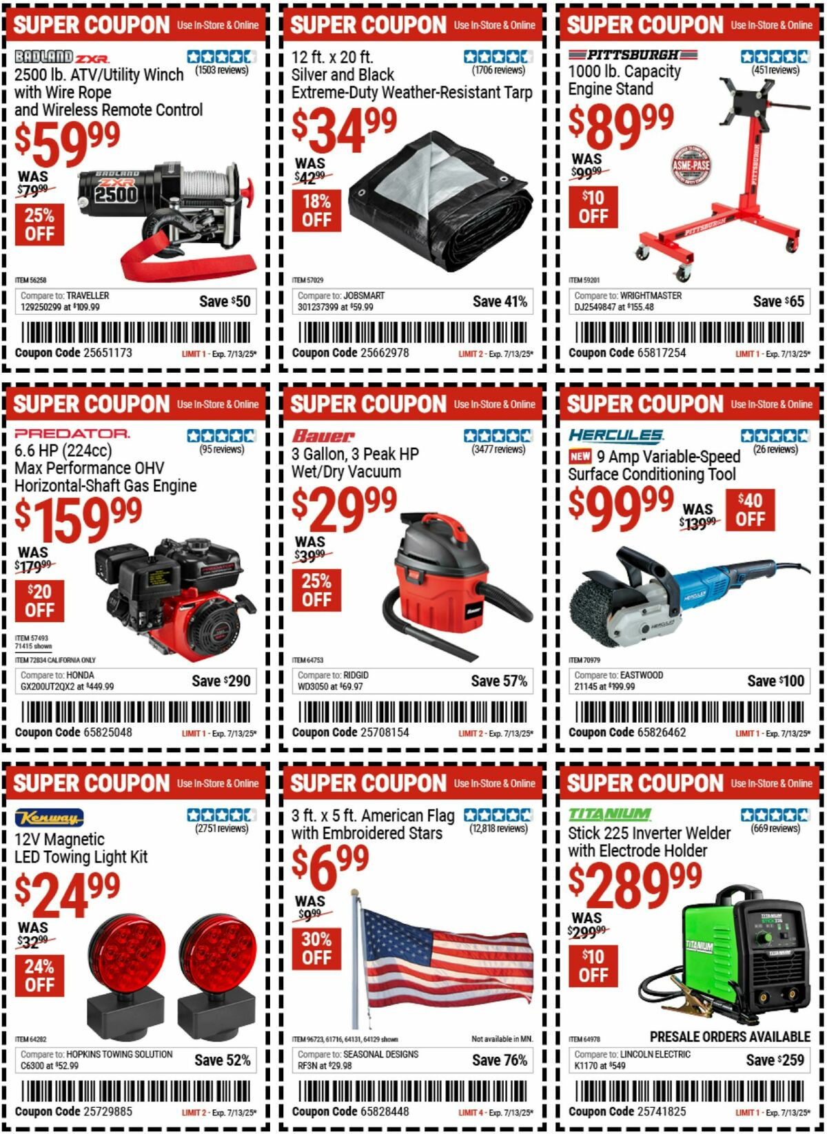 Harbor Freight Tools Weekly Ad from June 30