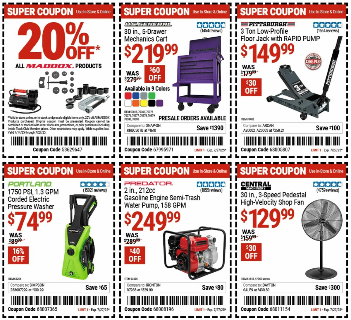 Harbor Freight Tools Weekly Ad from July 14