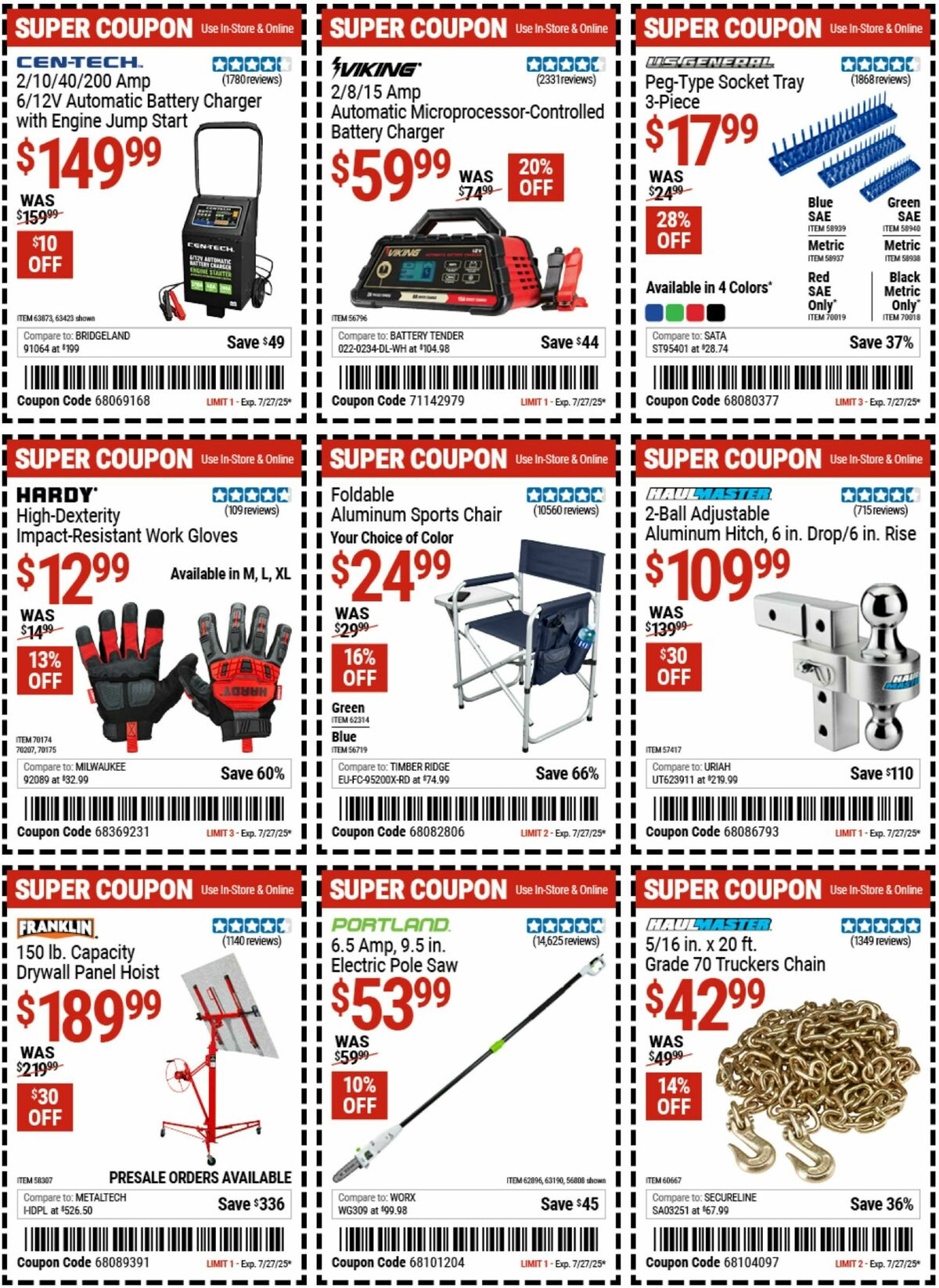 Harbor Freight Tools Weekly Ad from July 14