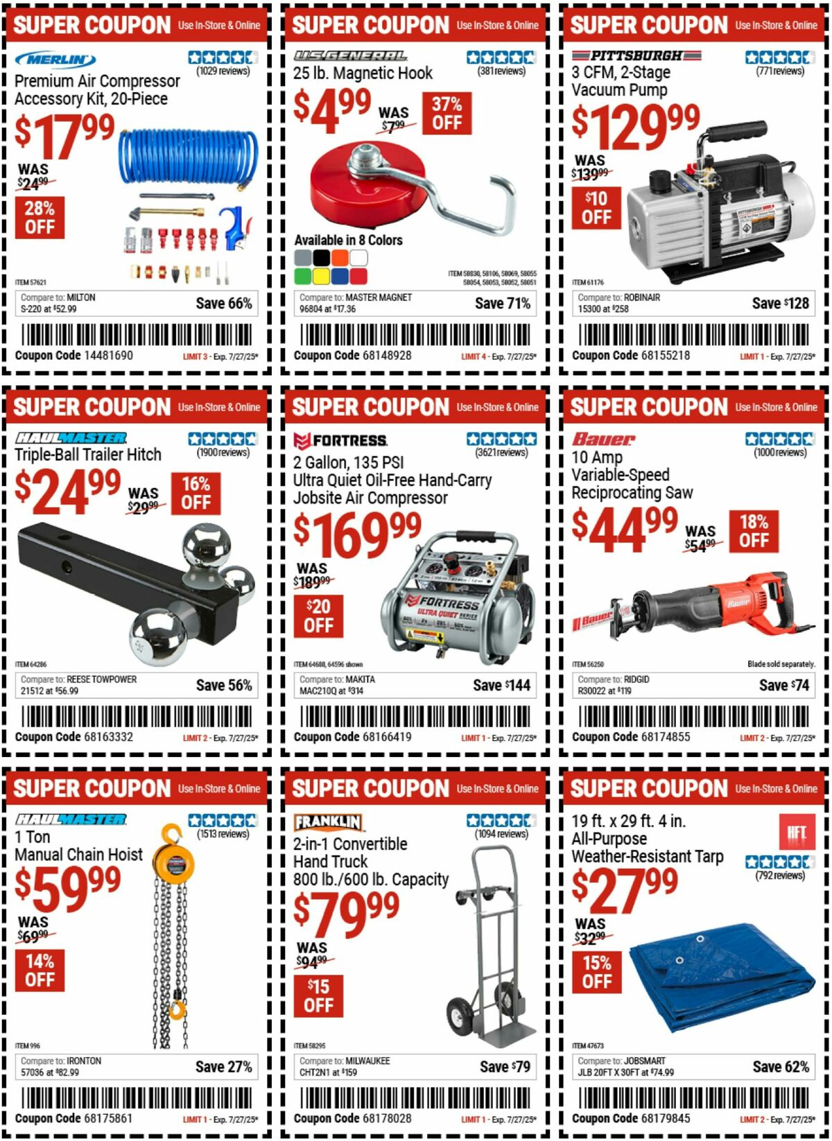 Harbor Freight Tools Weekly Ad from July 14