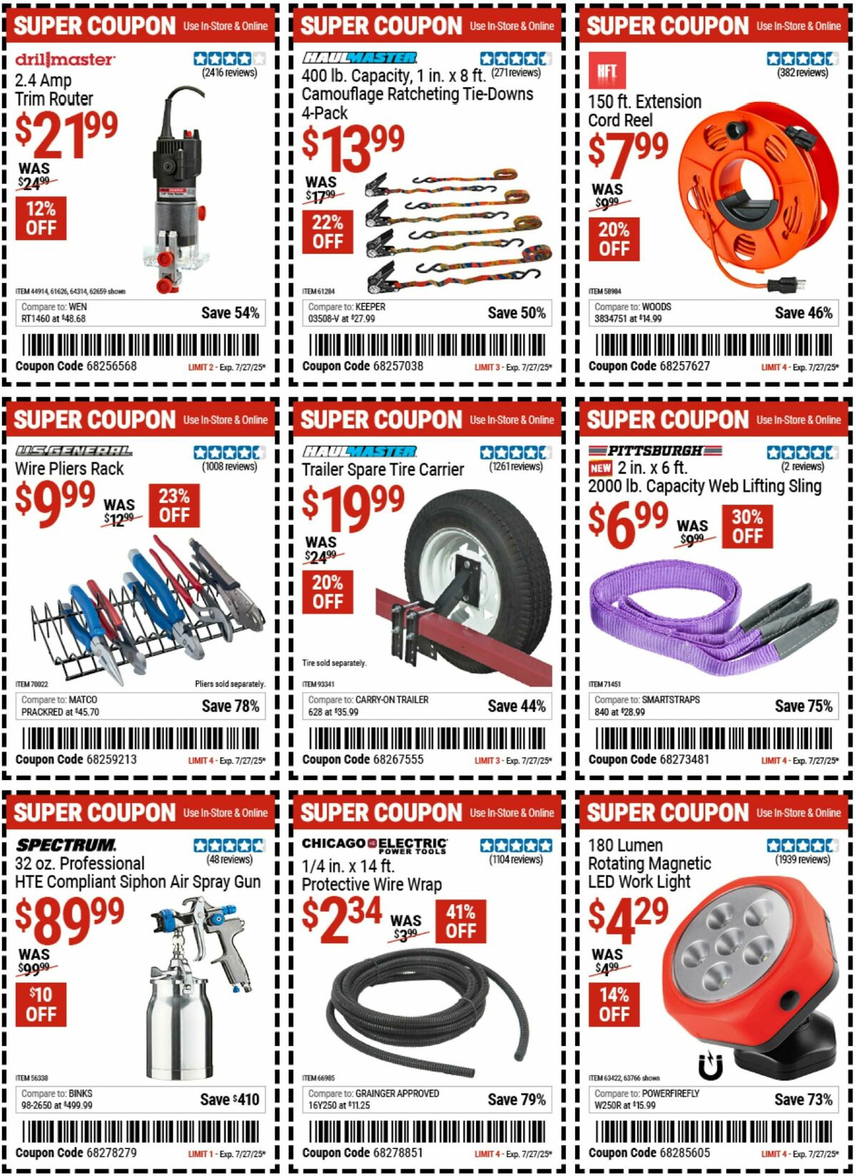 Harbor Freight Tools Weekly Ad from July 14