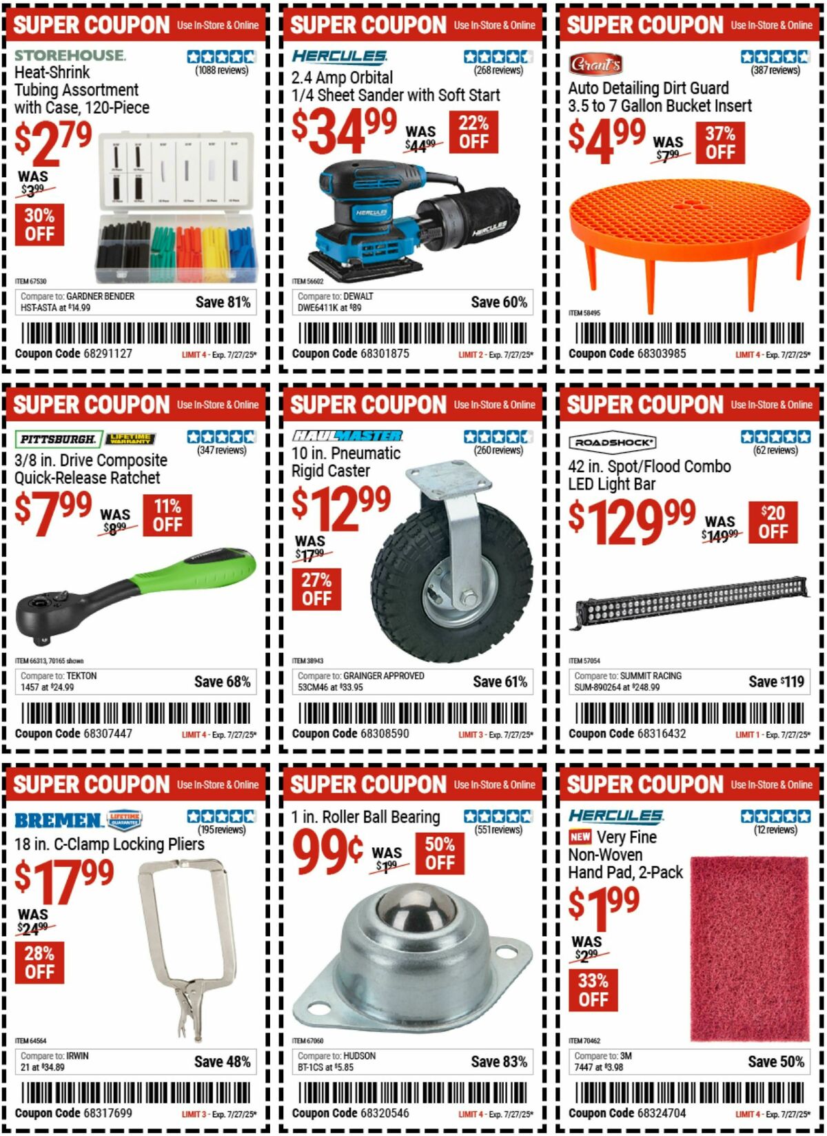 Harbor Freight Tools Weekly Ad from July 14