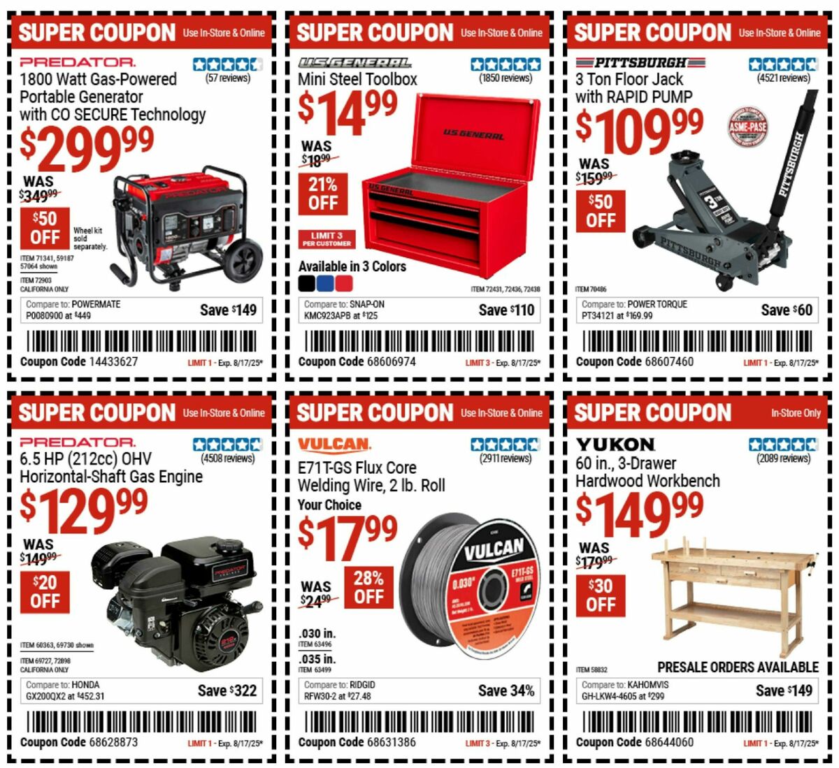 Harbor Freight Tools Weekly Ad from July 28